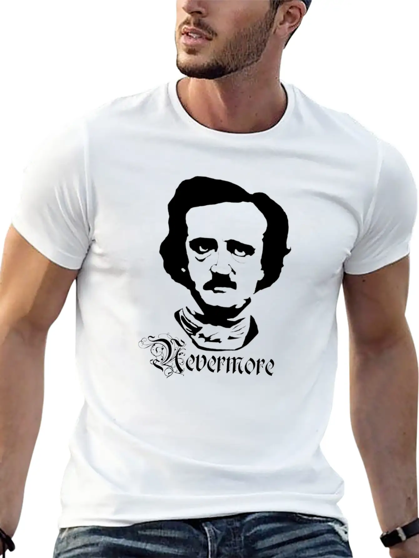 Edgar Alan Poe Basic Graphic T-Shirt – Daily Comfort In Soft Cotton
