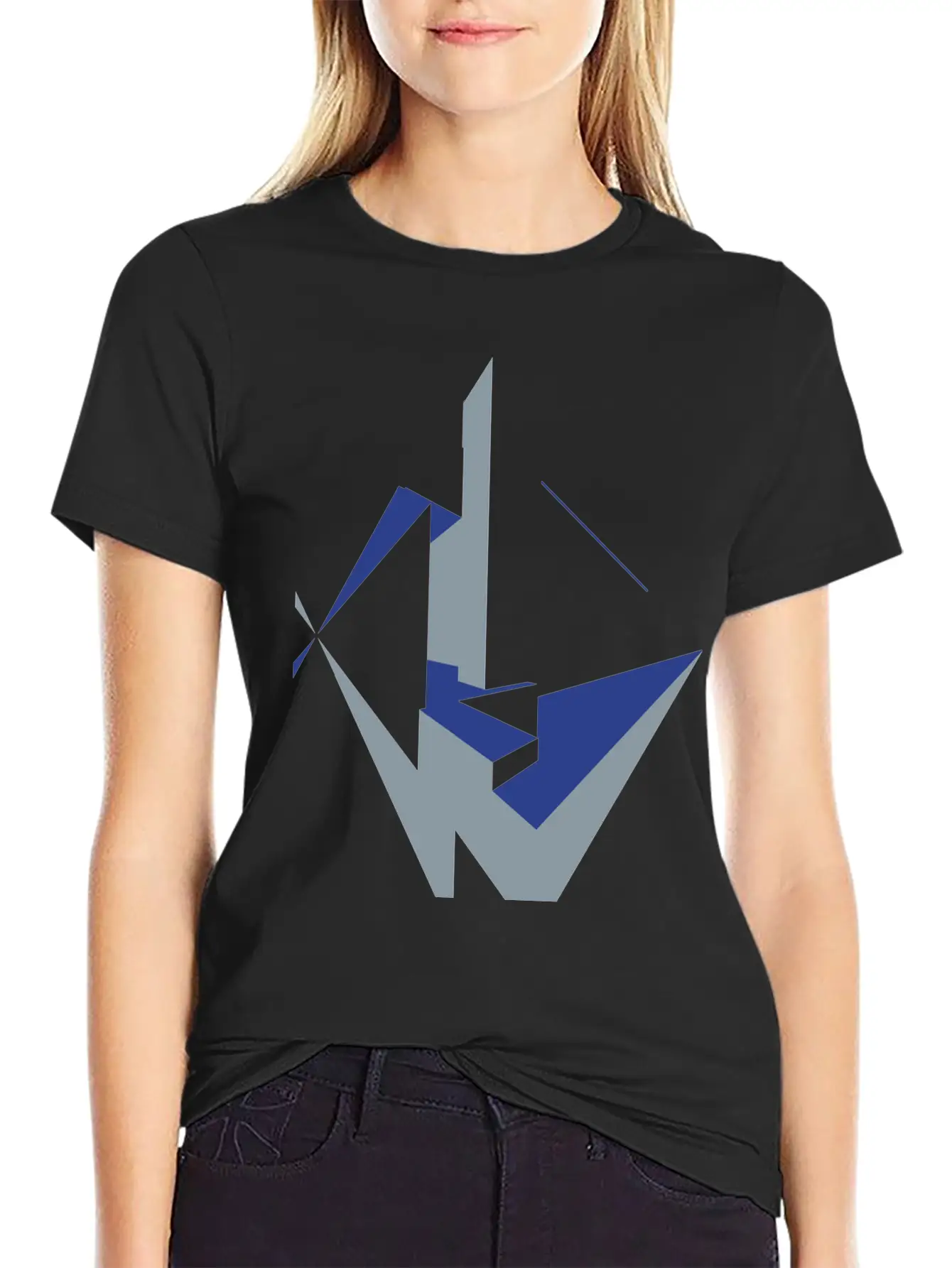 Edgy Angles Basic Graphic T-Shirt – Daily Comfort In Soft Cotton