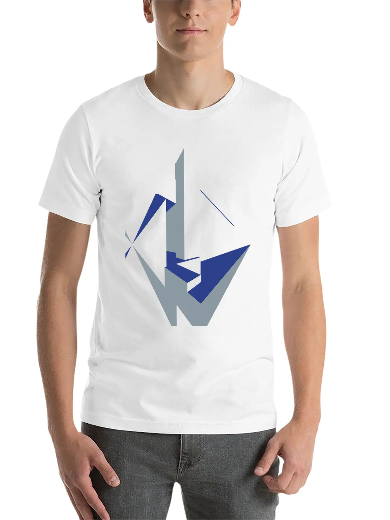 Edgy Angles Basic Graphic T-Shirt – Daily Comfort In Soft Cotton