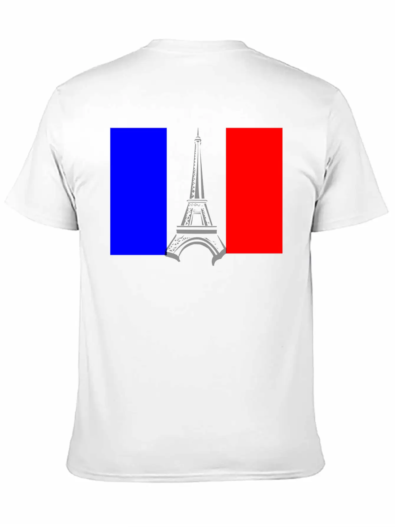 Eiffel Tower Flag Stylish Everyday T-Shirt – Unisex Basic Cotton Tee