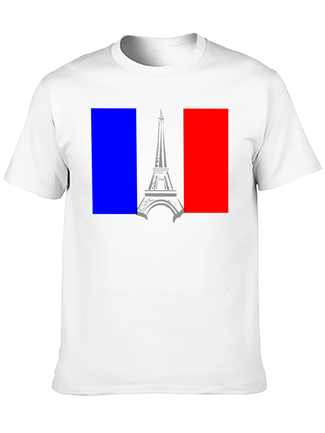 Eiffel Tower Flag Stylish Everyday T-Shirt – Unisex Basic Cotton Tee