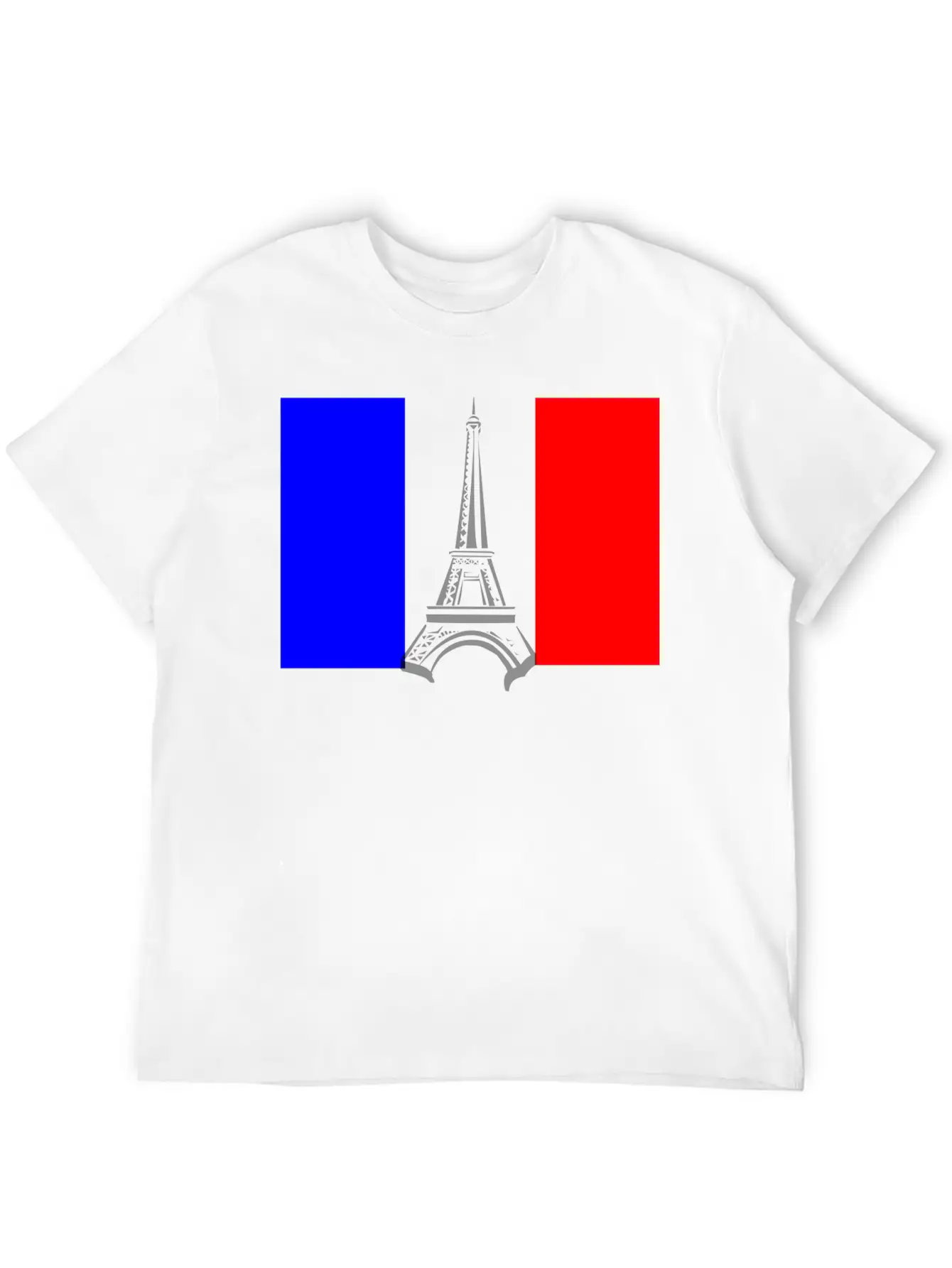 Eiffel Tower Flag Stylish Everyday T-Shirt – Unisex Basic Cotton Tee