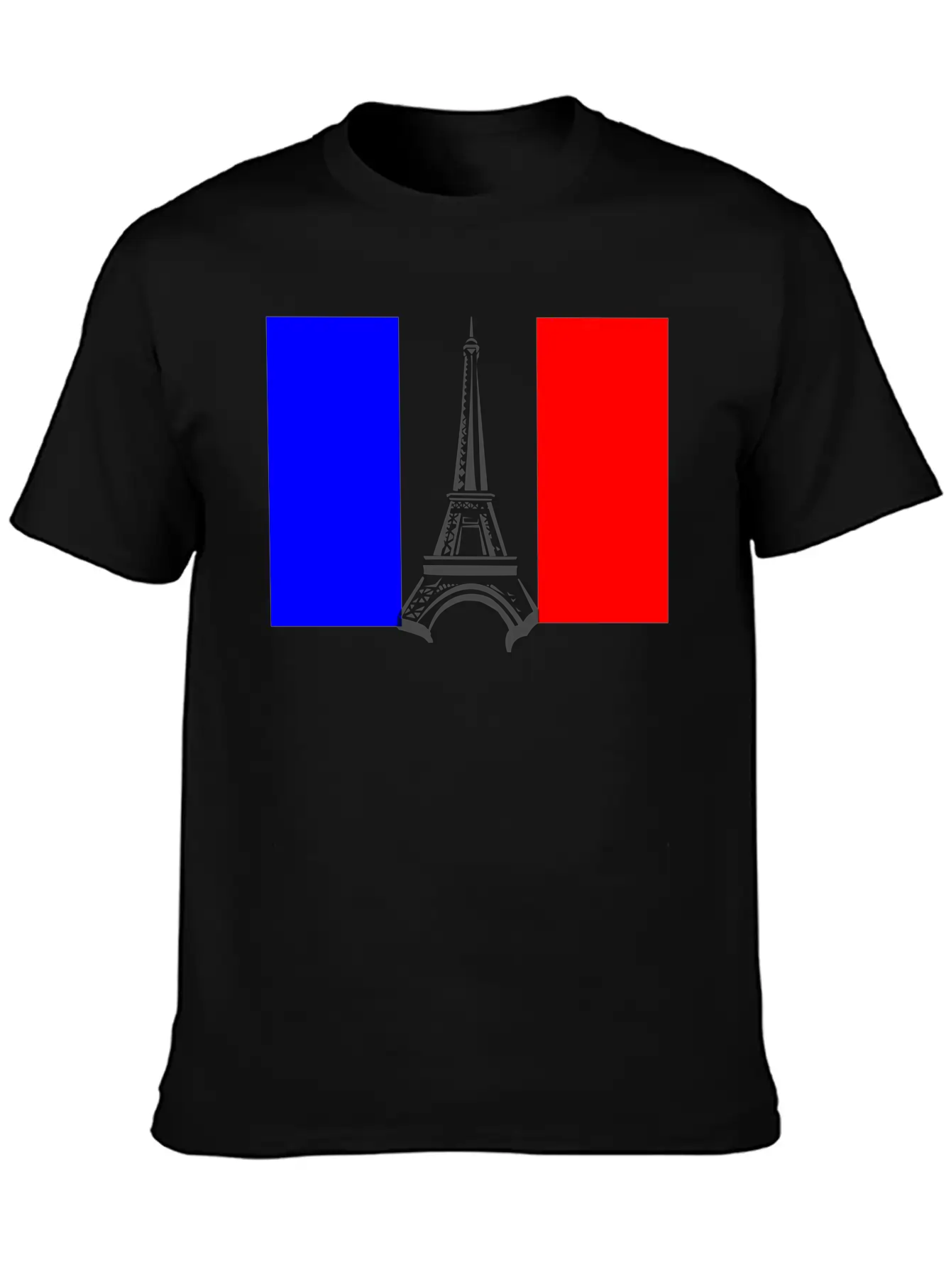Eiffel Tower Flag Stylish Everyday T-Shirt – Unisex Basic Cotton Tee
