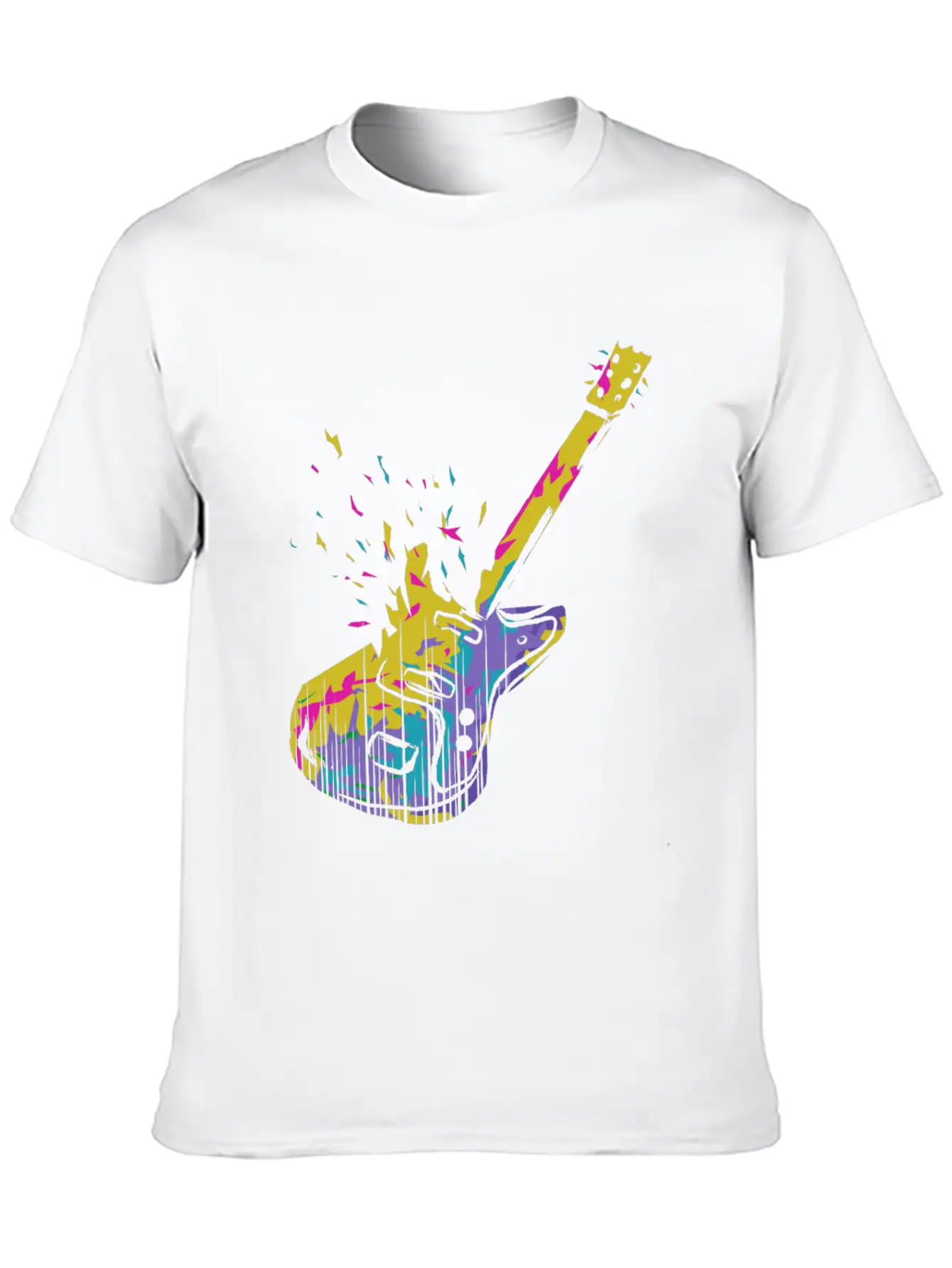 Electric Acoustic Classical Guitar Stylish Everyday T-Shirt – Unisex Basic Cotton Tee