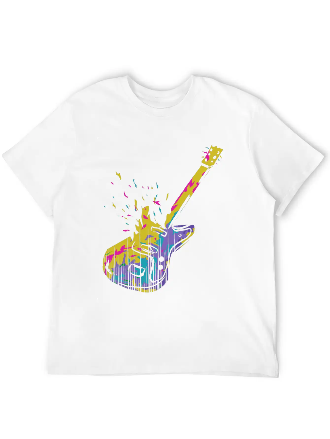 Electric Acoustic Classical Guitar Stylish Everyday T-Shirt – Unisex Basic Cotton Tee