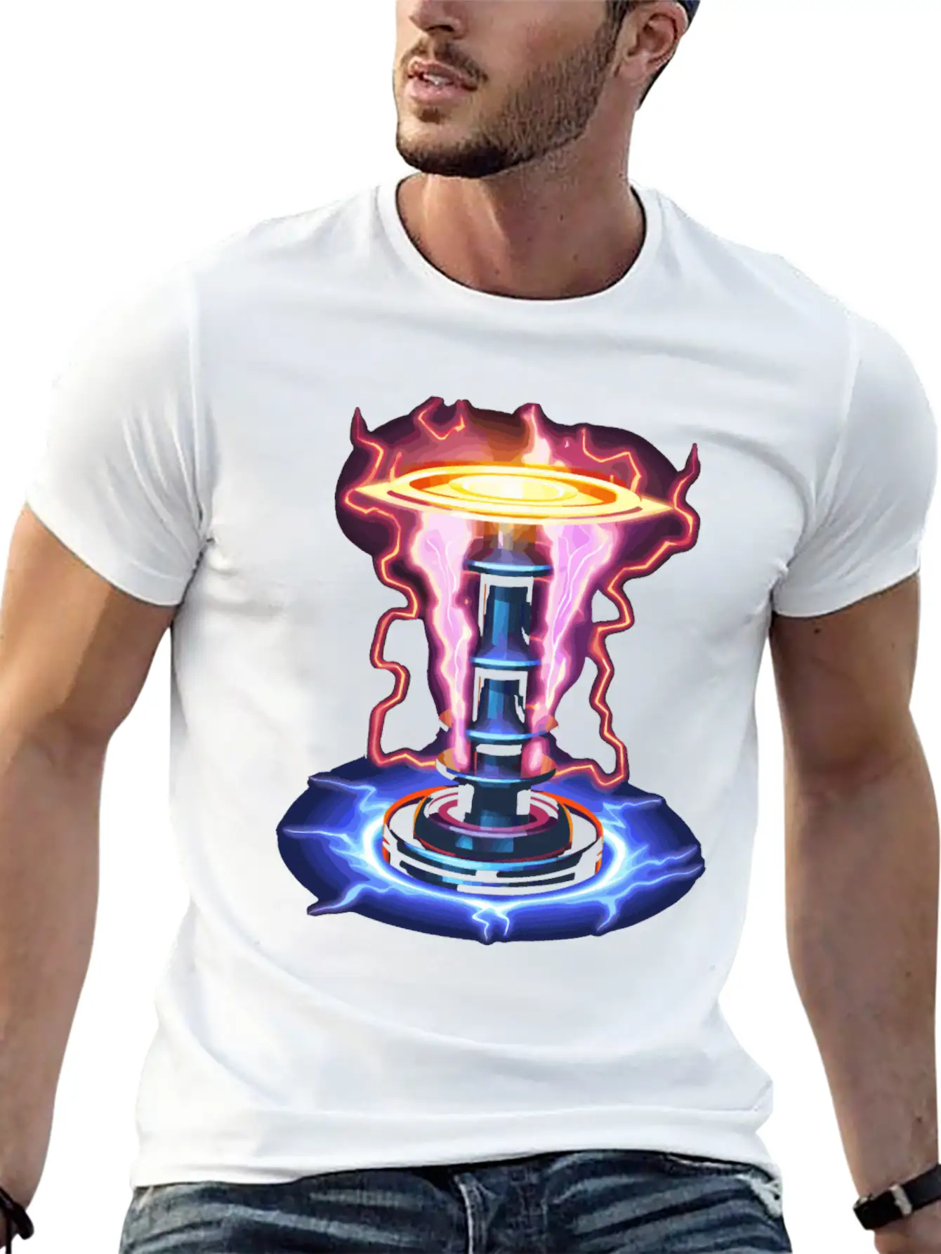 Electric Coil Electrical Engineer Electricity Simple Everyday Graphic Tee – Lightweight Summer Wear