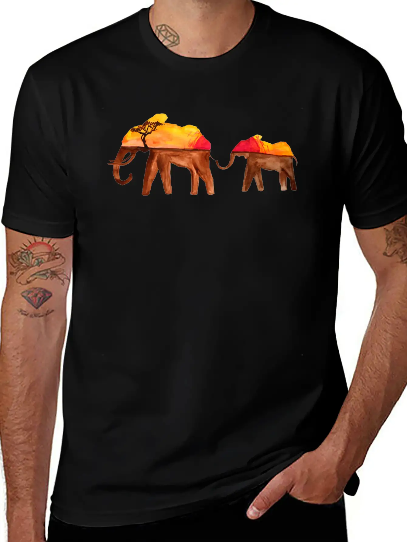 Elephant Stylish Everyday T-Shirt – Unisex Basic Cotton Tee