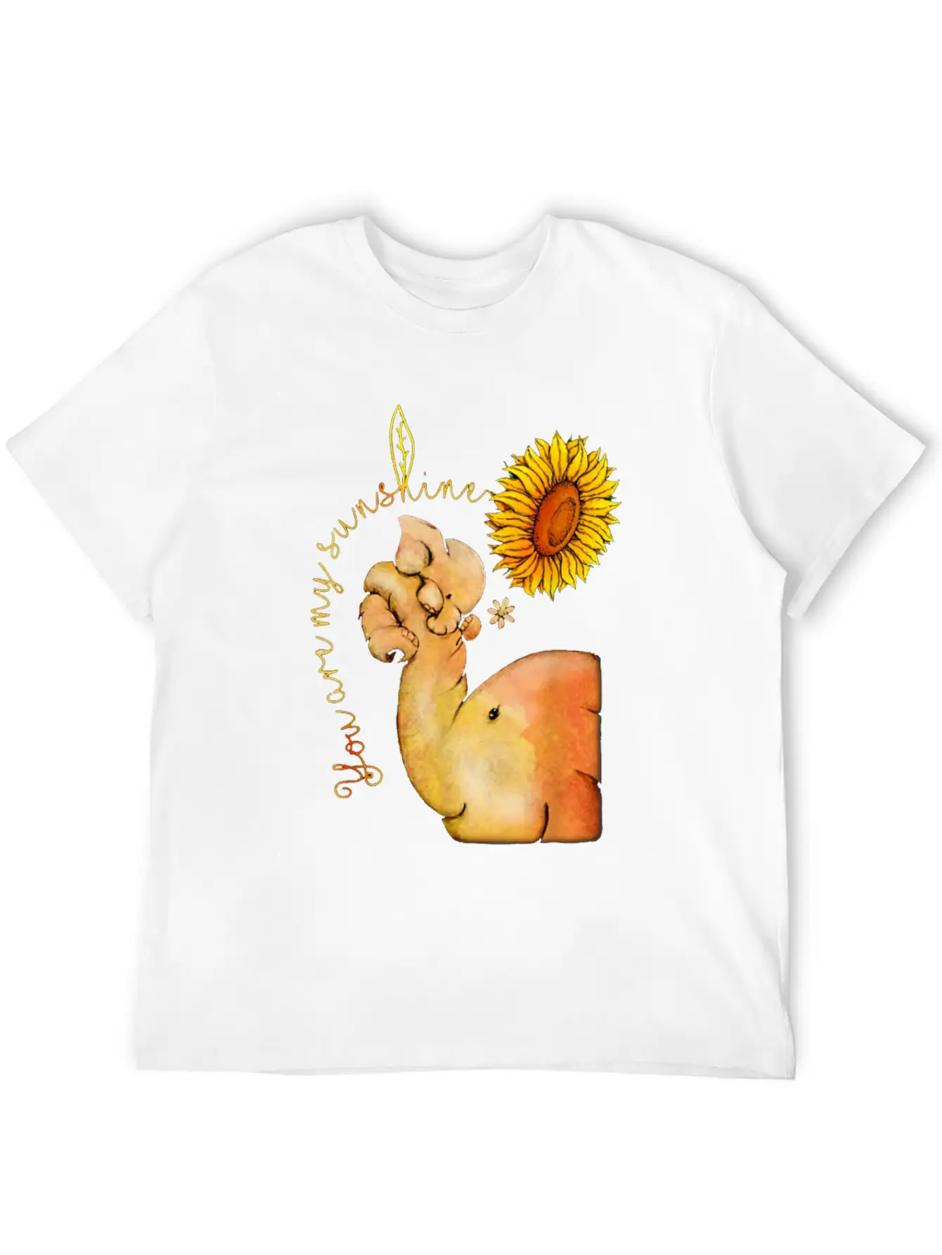Elephants Sunflower Shirt Elephant Lover Breathable Graphic T-Shirt – Perfect For Casual Days