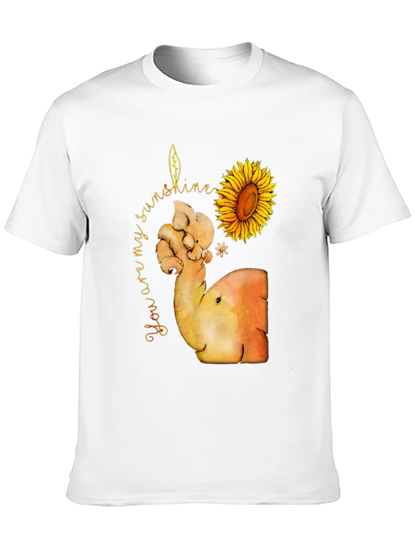 Elephants Sunflower Shirt Elephant Lover Breathable Graphic T-Shirt – Perfect For Casual Days