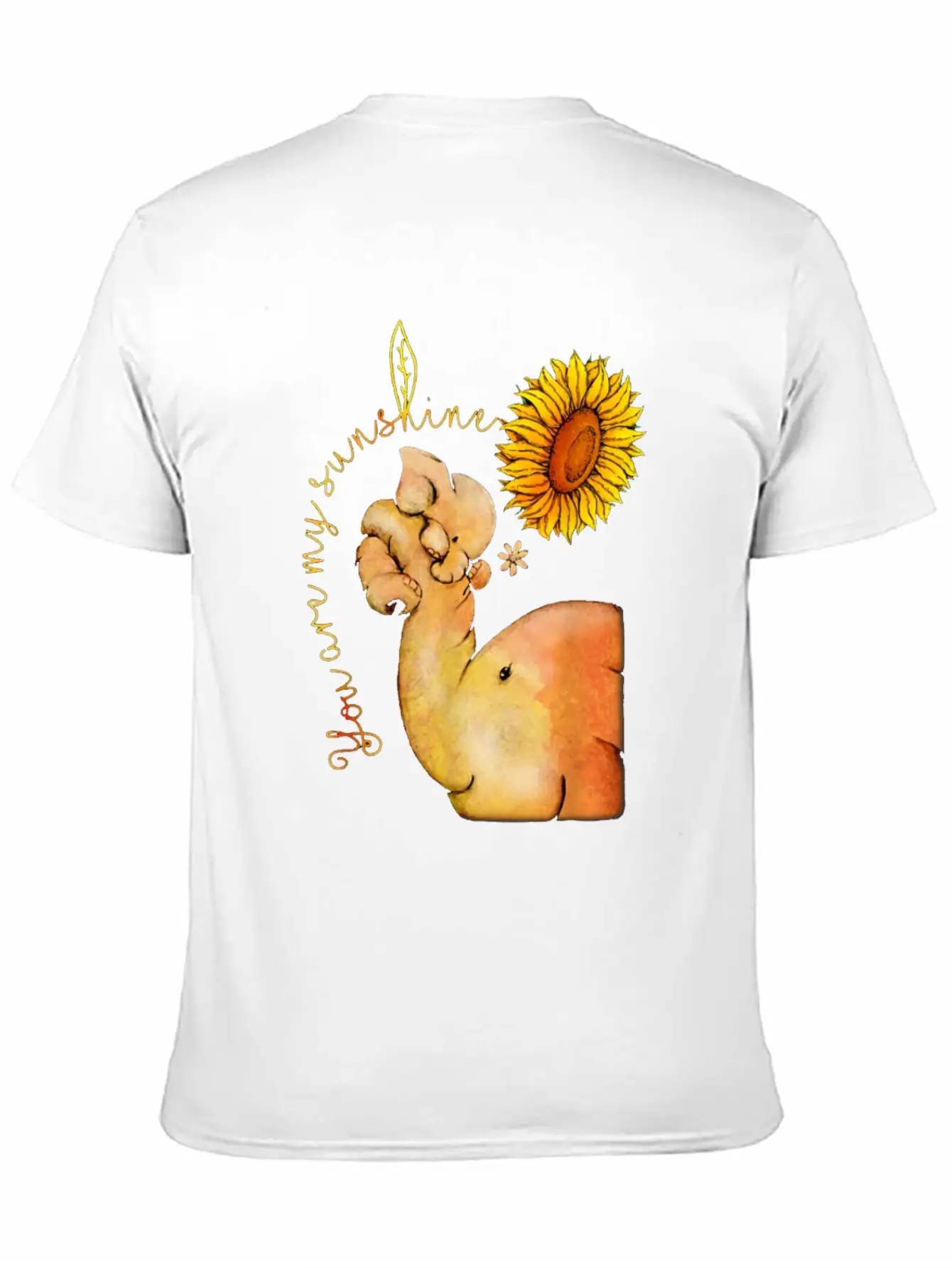 Elephants Sunflower Shirt Elephant Lover Breathable Graphic T-Shirt – Perfect For Casual Days
