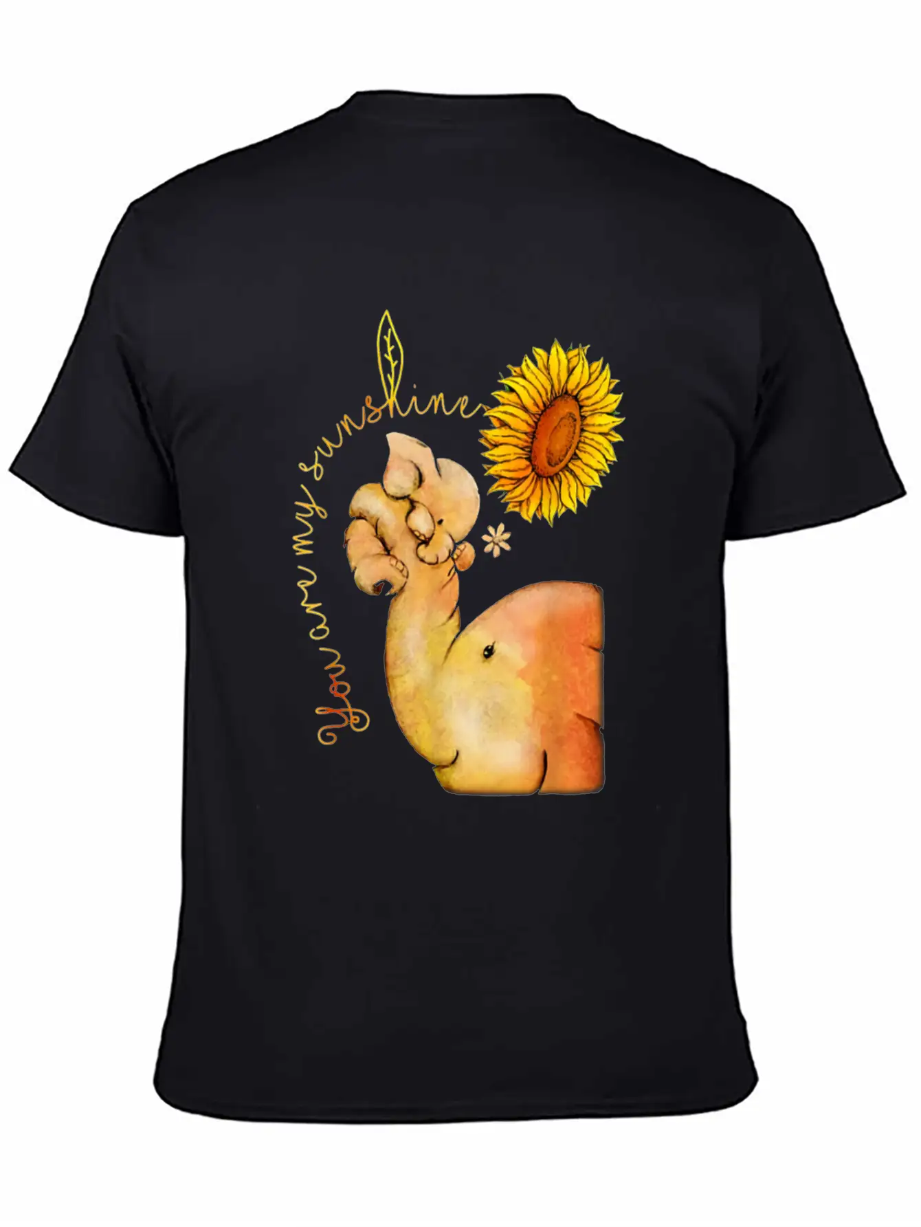 Elephants Sunflower Shirt Elephant Lover Breathable Graphic T-Shirt – Perfect For Casual Days