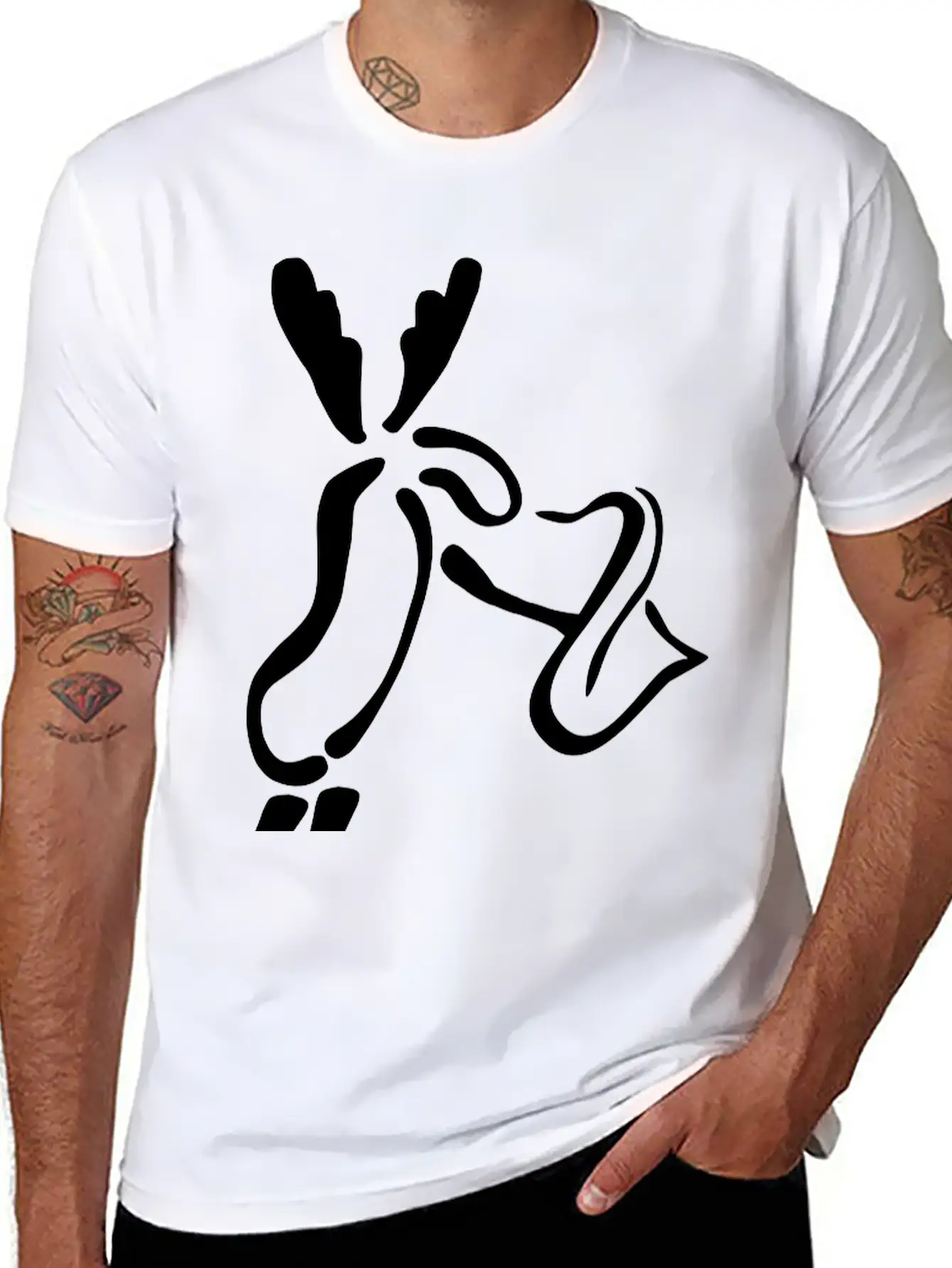 Elk Saxophone Stylish Everyday T-Shirt – Unisex Basic Cotton Tee