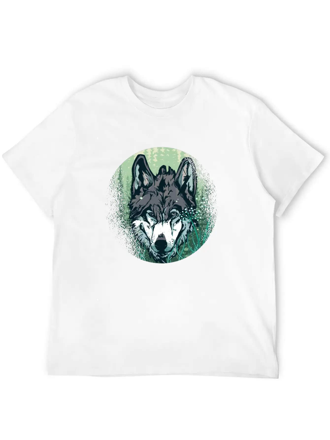 Enchanted Forest Wolf Graphic Wolf Basic Graphic T-Shirt – Daily Comfort In Soft Cotton