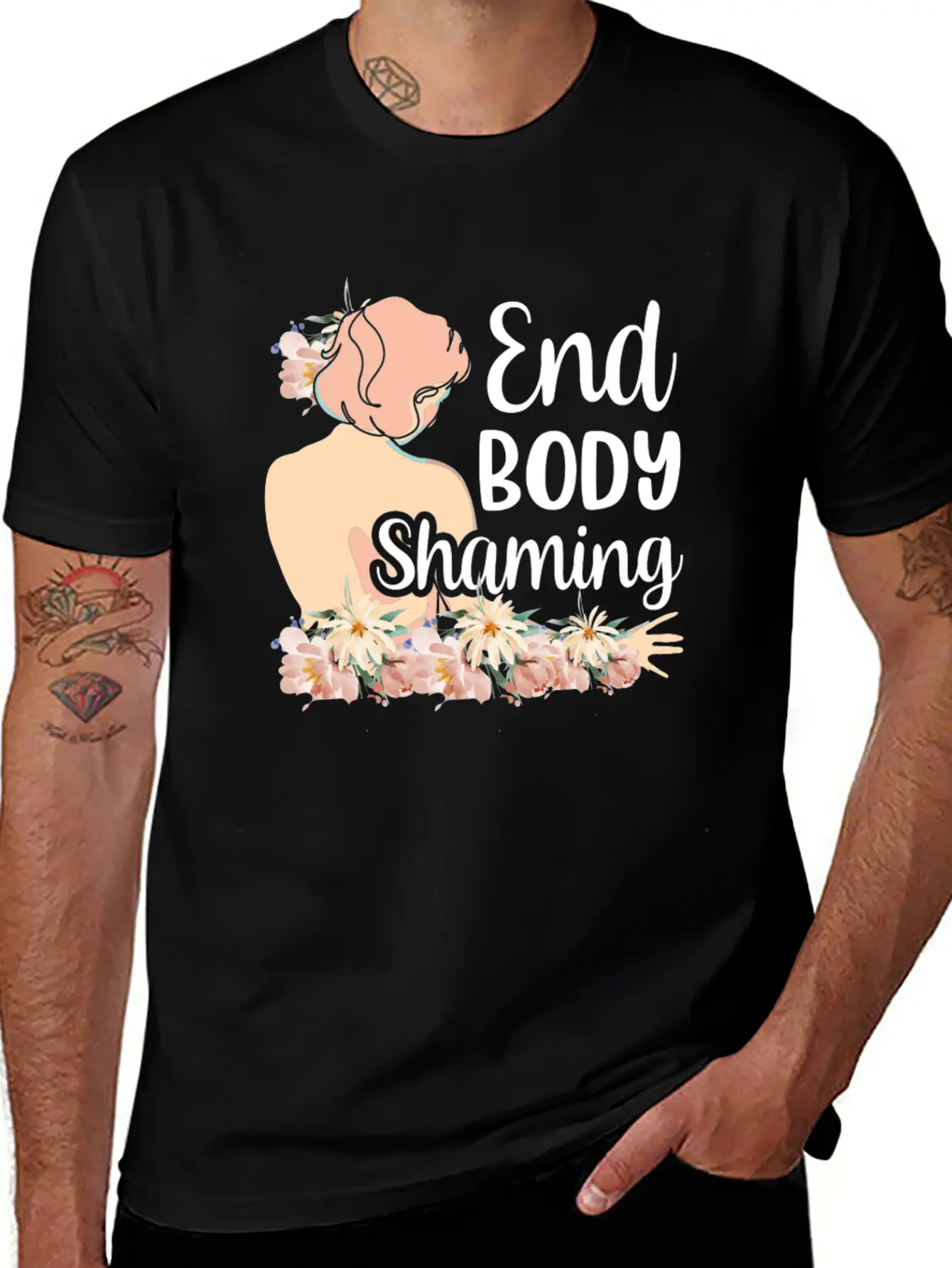 End Body Shaming Appearance Mocking Stop Unisex Casual T-Shirt – Clean Design For Daily Comfort