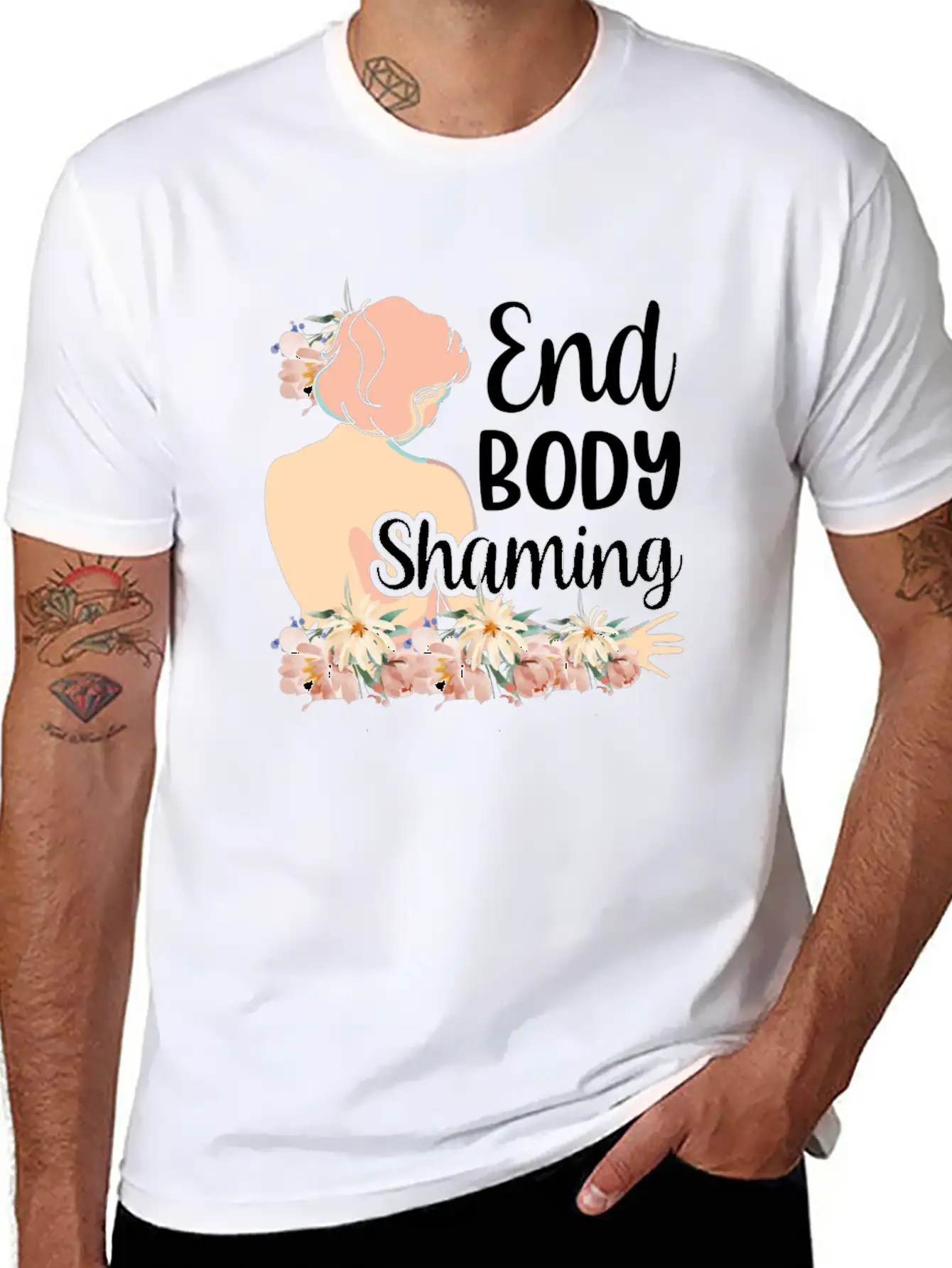 End Body Shaming Appearance Mocking Stop Unisex Casual T-Shirt – Clean Design For Daily Comfort