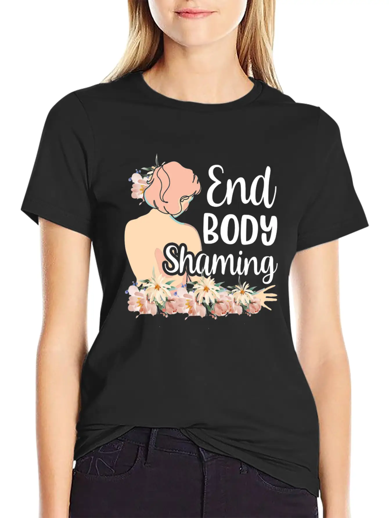 End Body Shaming Appearance Mocking Stop Unisex Casual T-Shirt – Clean Design For Daily Comfort