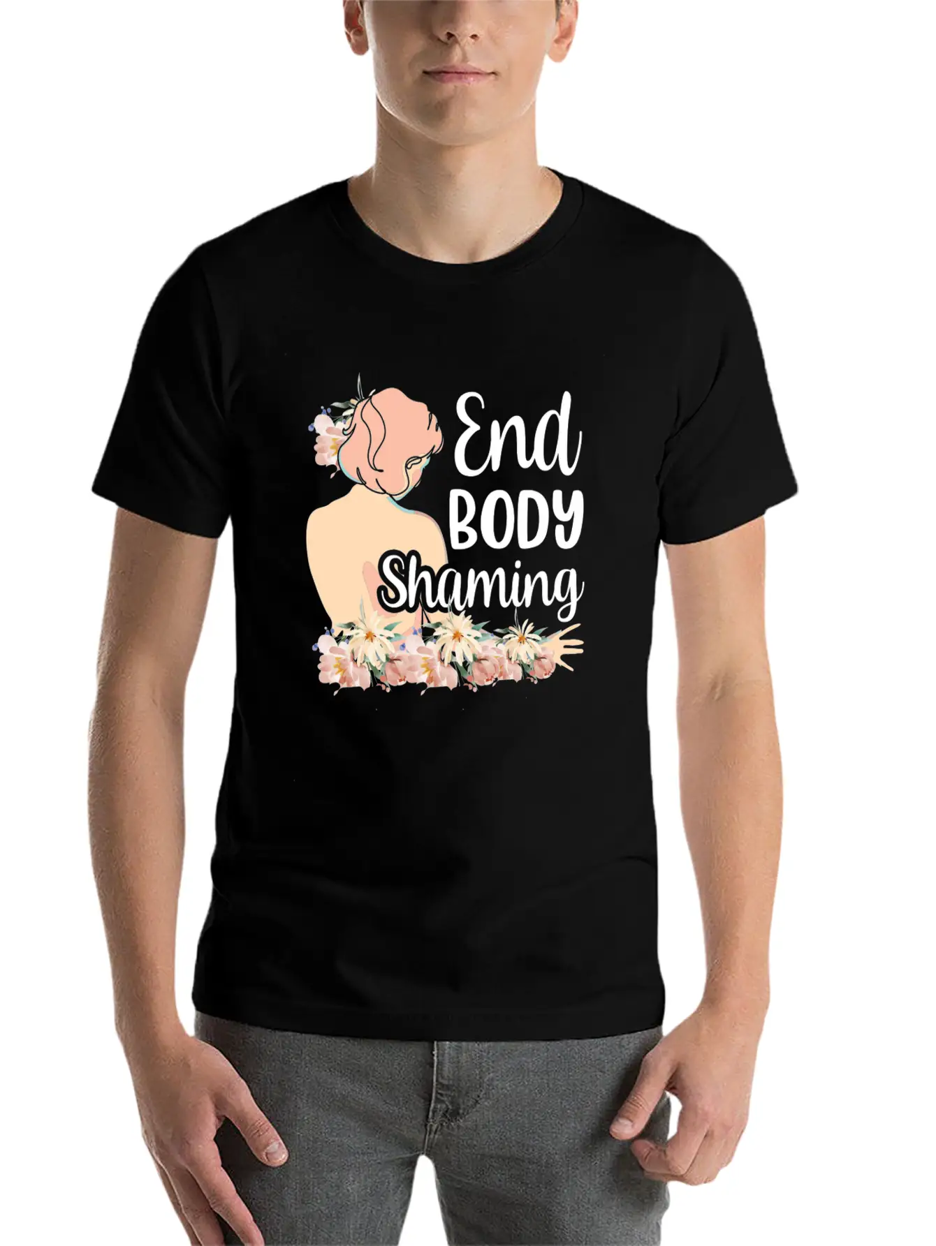 End Body Shaming Appearance Mocking Stop Unisex Casual T-Shirt – Clean Design For Daily Comfort