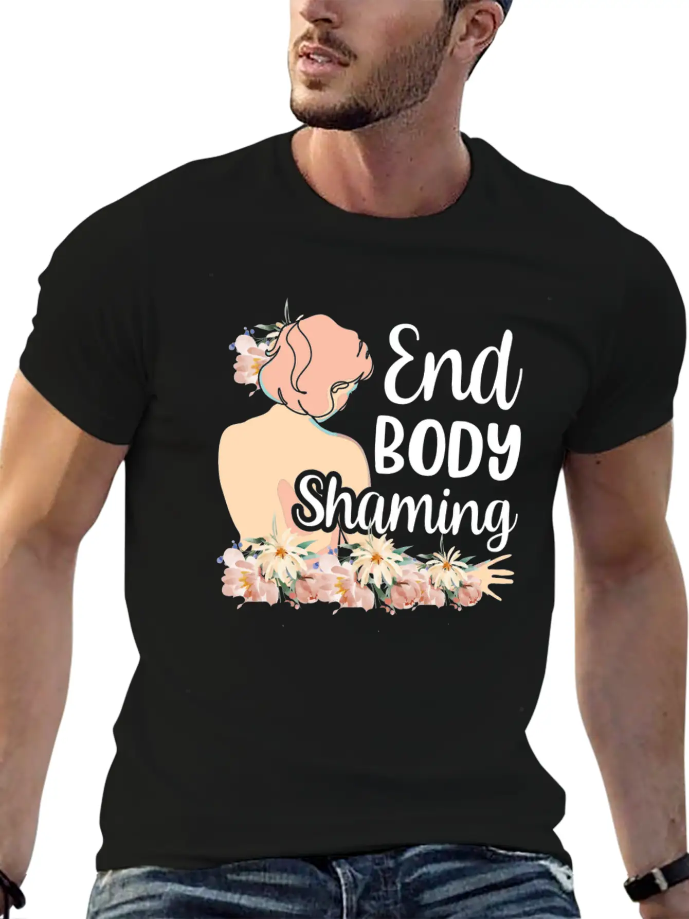 End Body Shaming Appearance Mocking Stop Unisex Casual T-Shirt – Clean Design For Daily Comfort