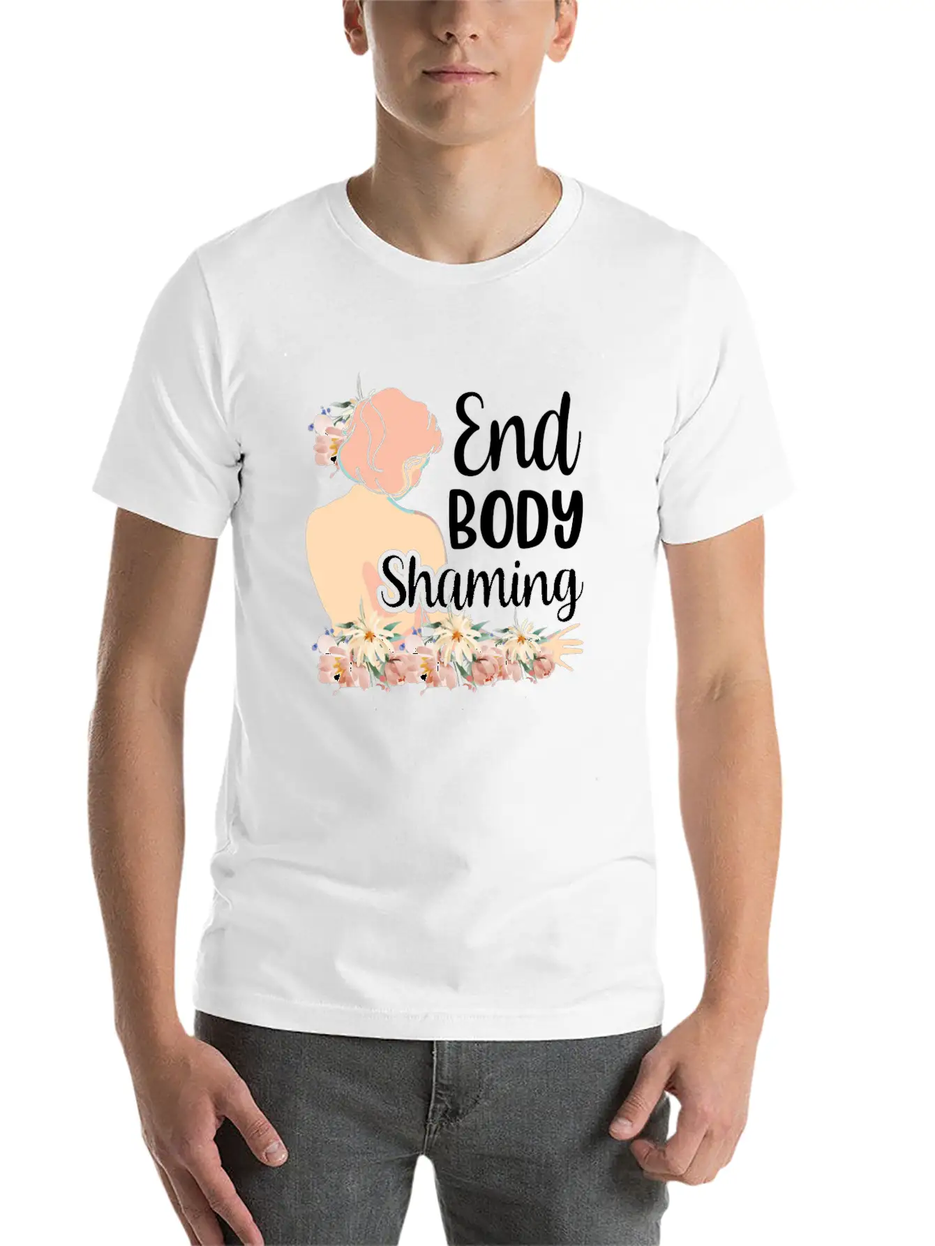 End Body Shaming Appearance Mocking Stop Unisex Casual T-Shirt – Clean Design For Daily Comfort