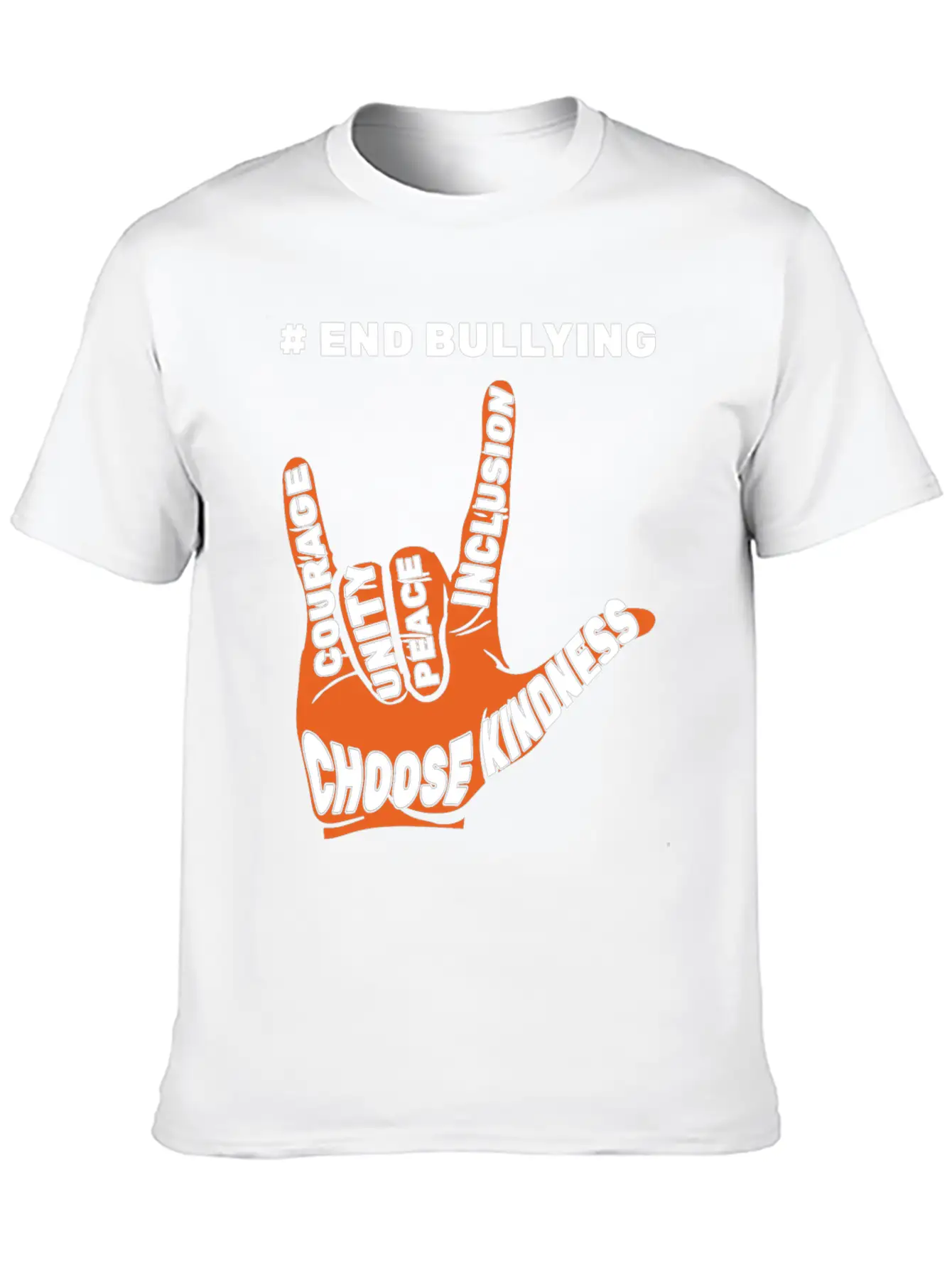 End Bullying Rock Kindness Orange Unity Day Basic Graphic T-Shirt – Daily Comfort In Soft Cotton