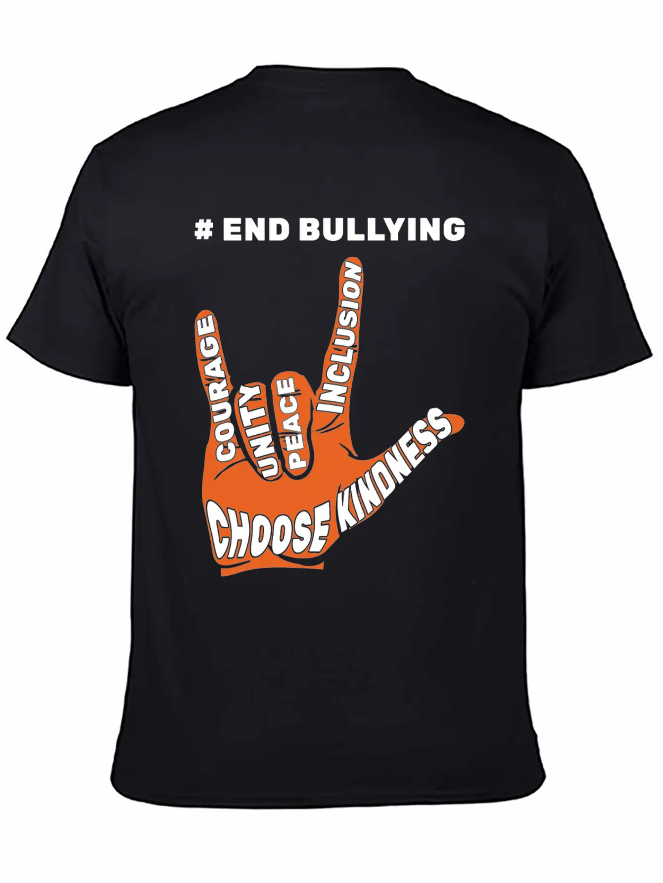 End Bullying Rock Kindness Orange Unity Day Basic Graphic T-Shirt – Daily Comfort In Soft Cotton