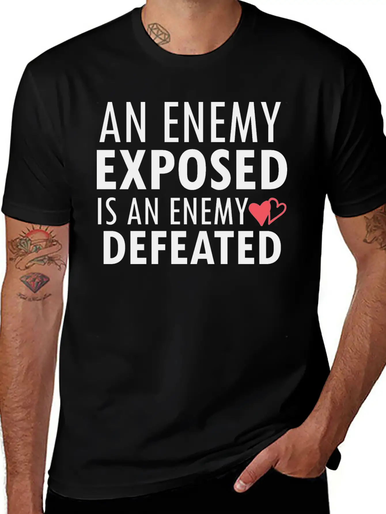 Enemy Defeat Gift Casual Graphic T-Shirt – Simple And Comfortable Daily Wear