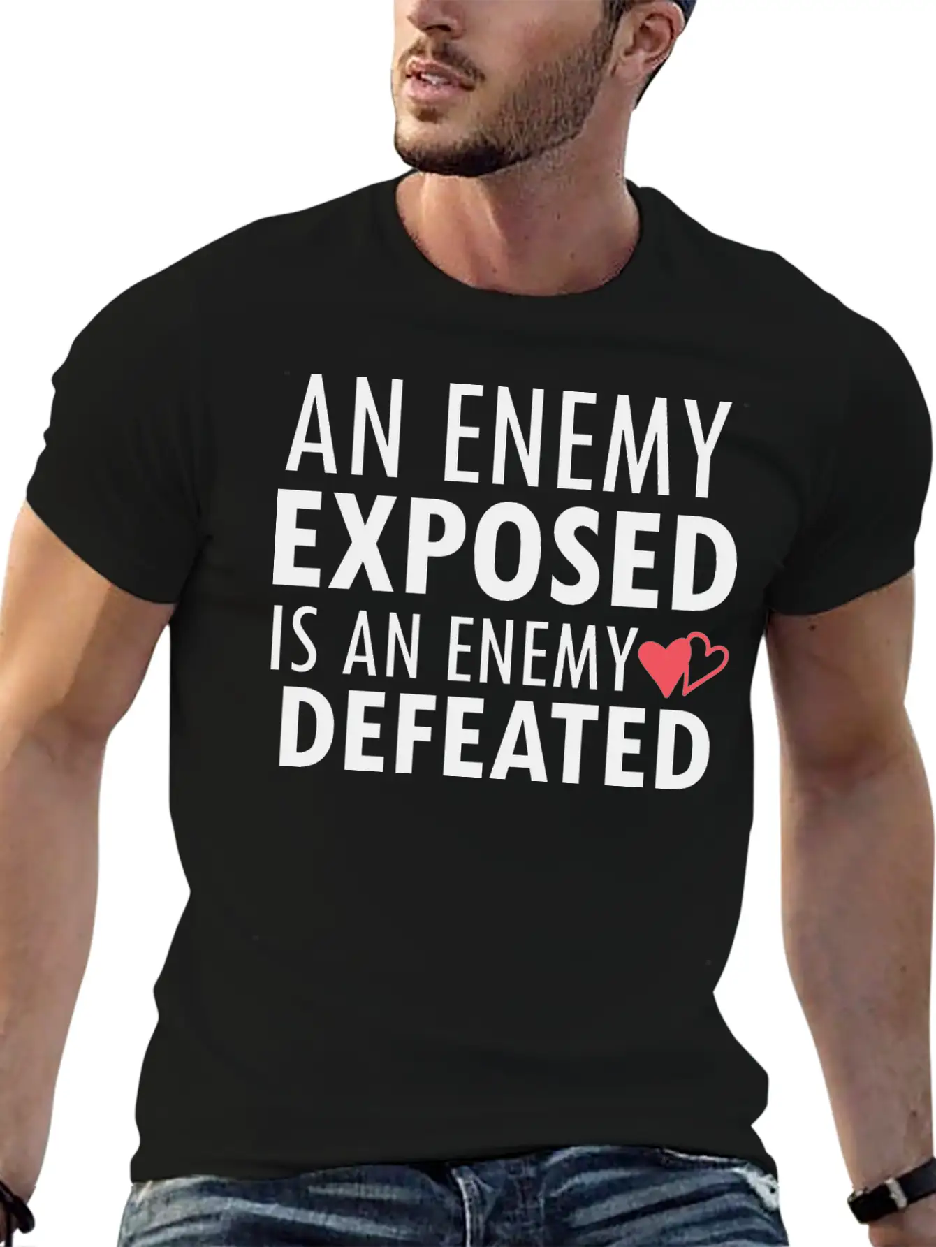 Enemy Defeat Gift Casual Graphic T-Shirt – Simple And Comfortable Daily Wear