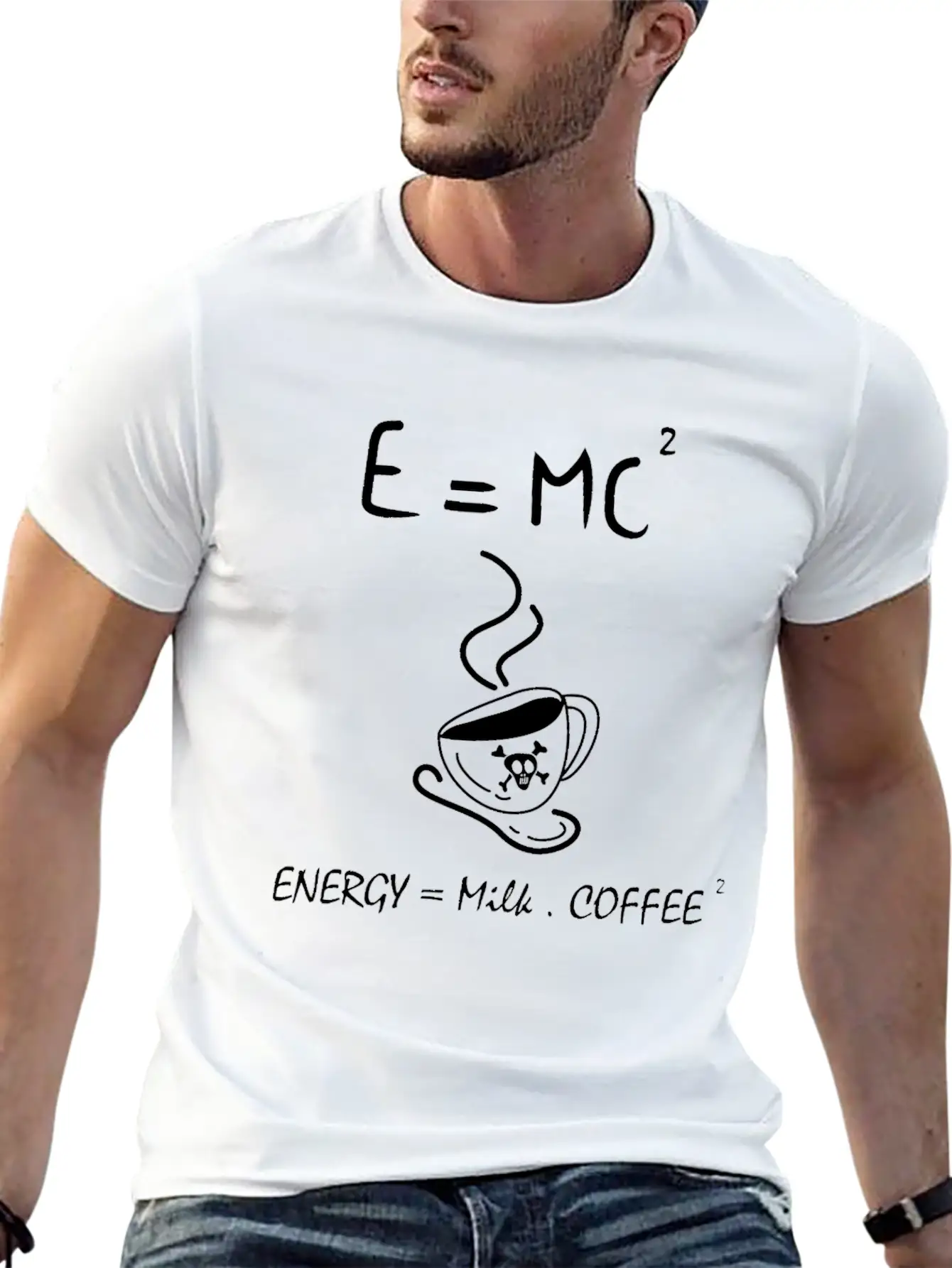 Energy Milk Coffee Basic Graphic T-Shirt – Daily Comfort In Soft Cotton