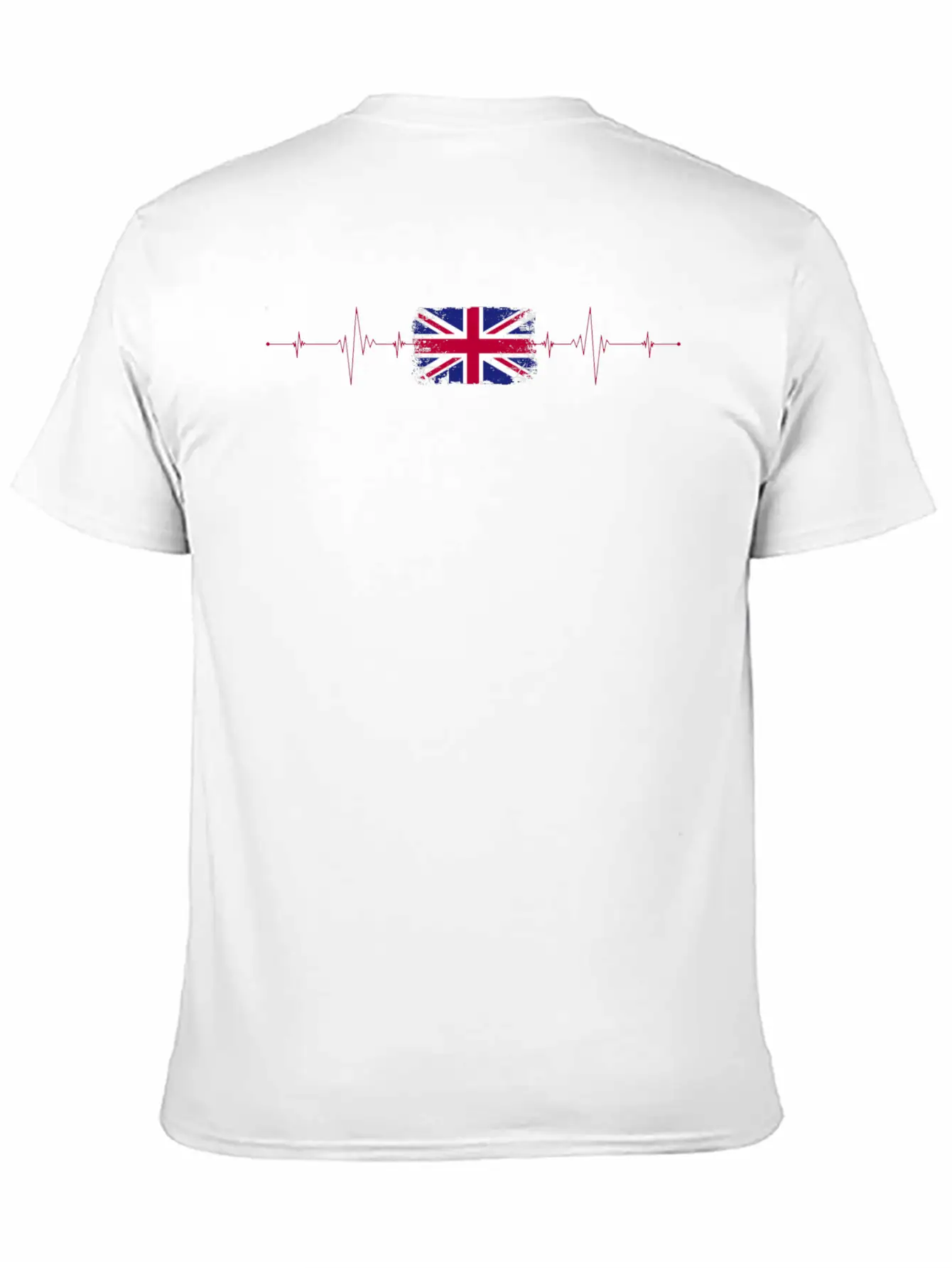 England Flag Heartbeat Stylish Everyday T-Shirt – Unisex Basic Cotton Tee