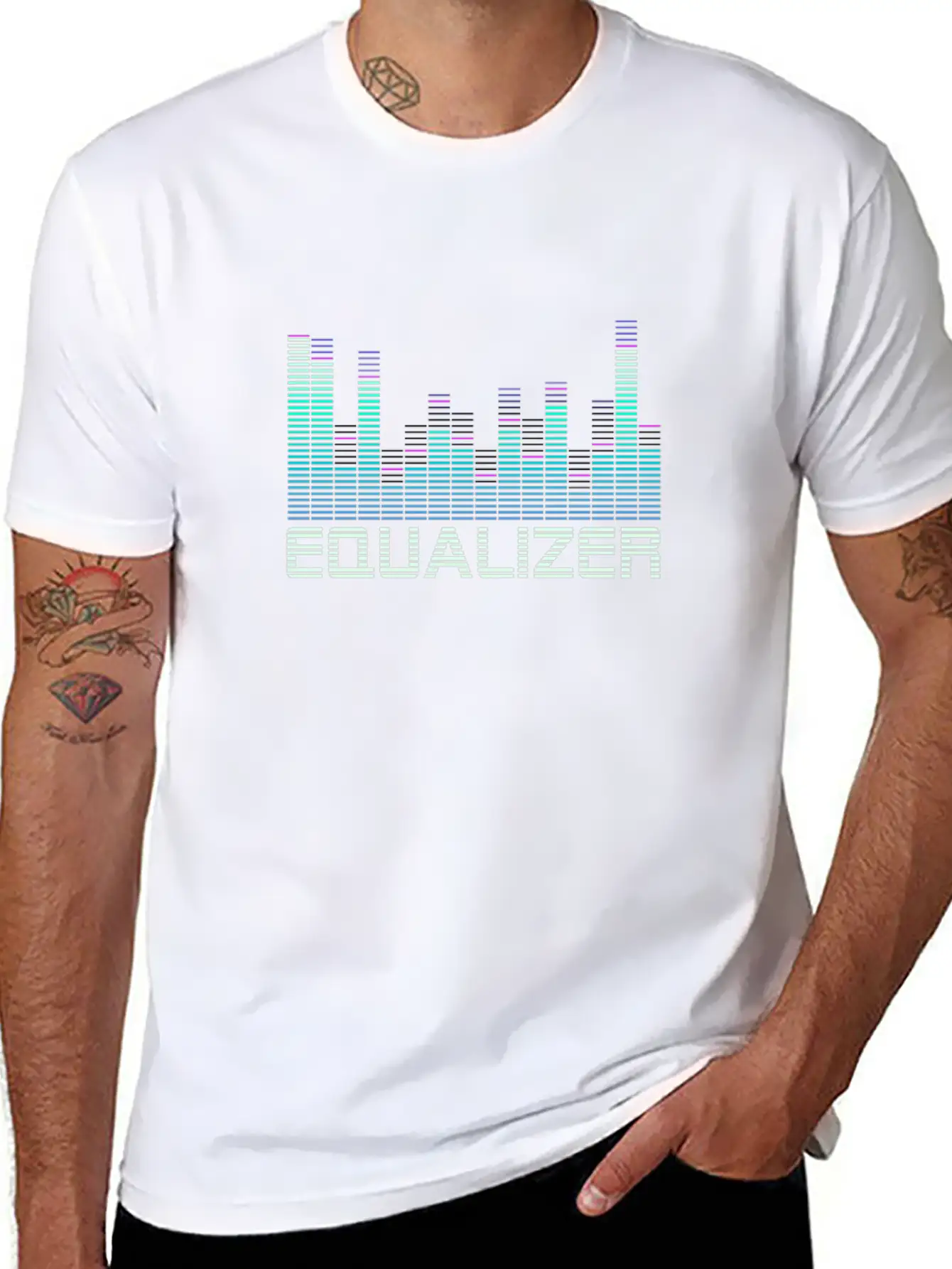 Equalizer Music Booster Lightweight Cotton T-Shirt – Daily Comfort Graphic Shirt