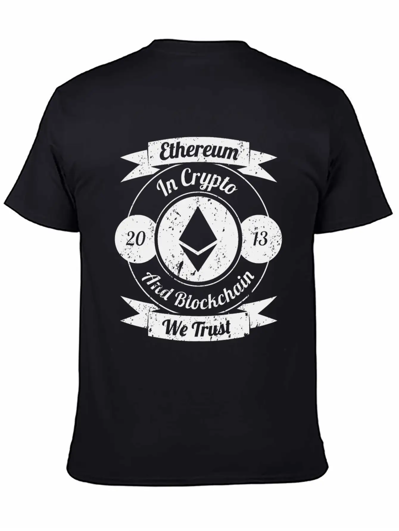 Ethereum - In Crypto And Blockchain We Trust Basic Graphic T-Shirt – Daily Comfort In Soft Cotton