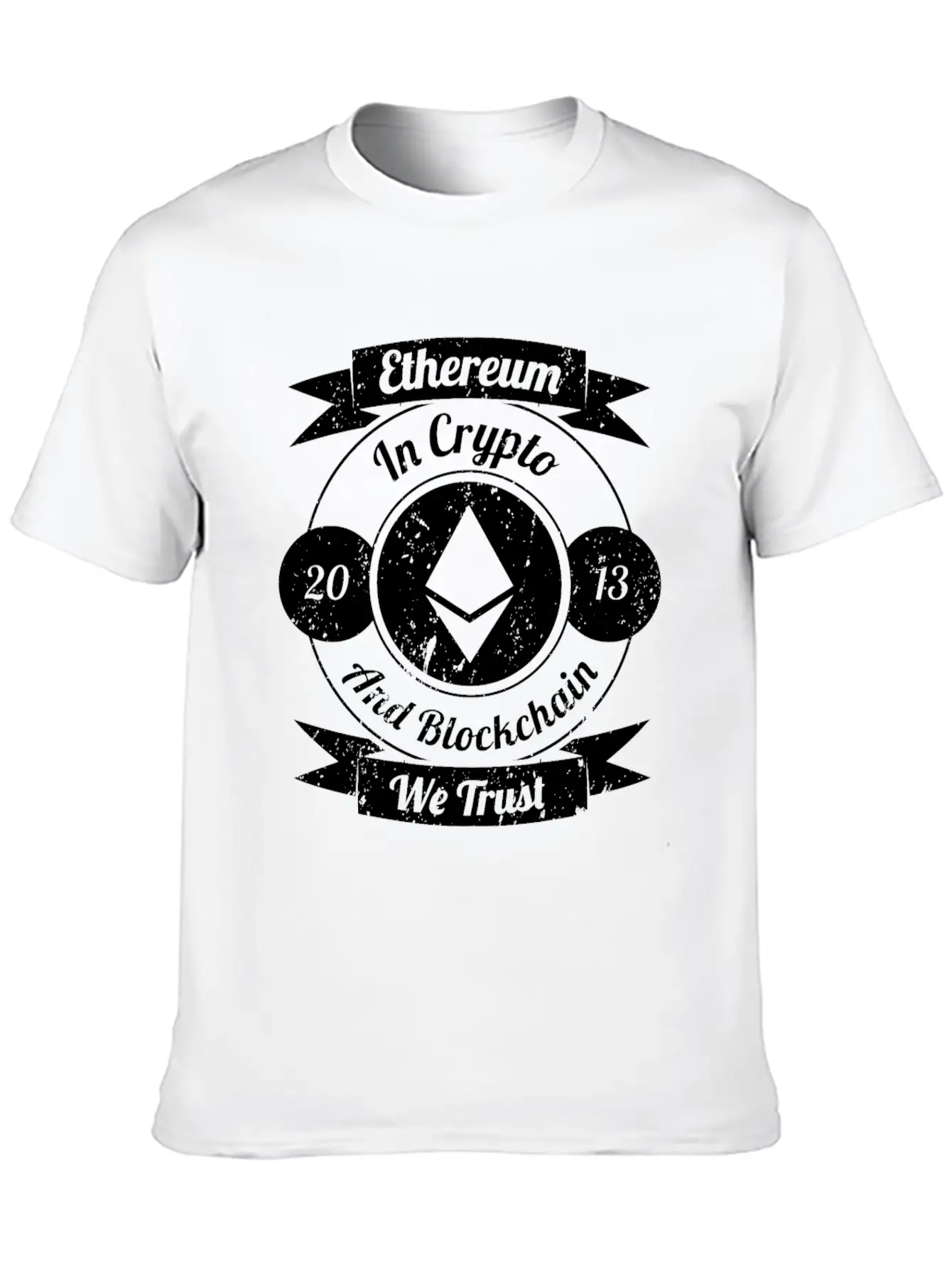 Ethereum - In Crypto And Blockchain We Trust Basic Graphic T-Shirt – Daily Comfort In Soft Cotton