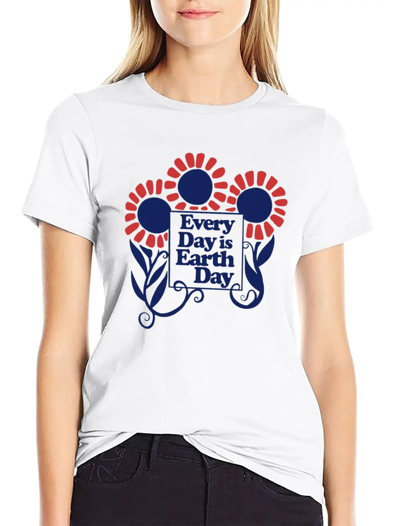 Every Day Is Earth Day Basic Graphic T-Shirt – Daily Comfort In Soft Cotton
