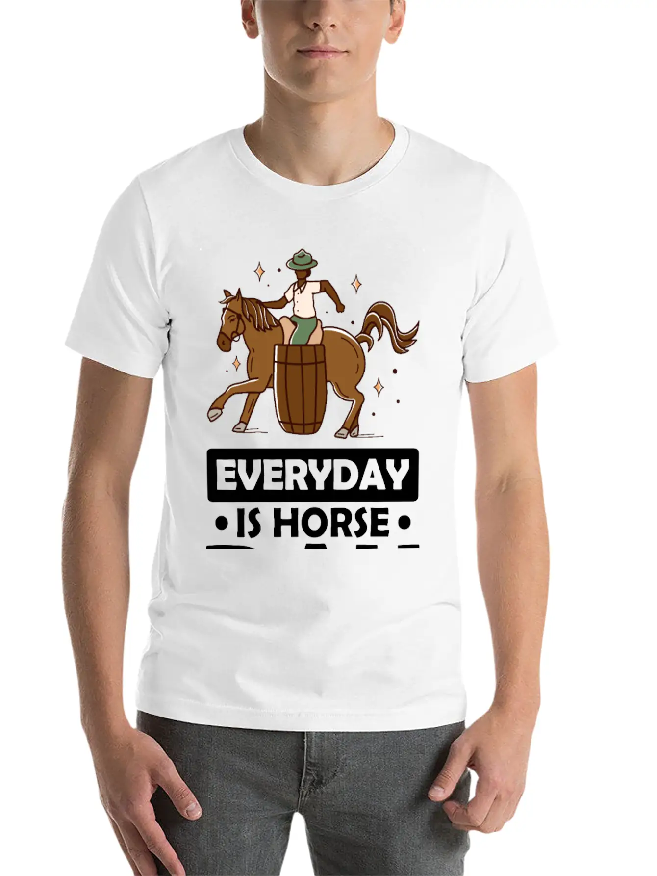 Everyday Is Horse Day Stylish Everyday T-Shirt – Unisex Basic Cotton Tee