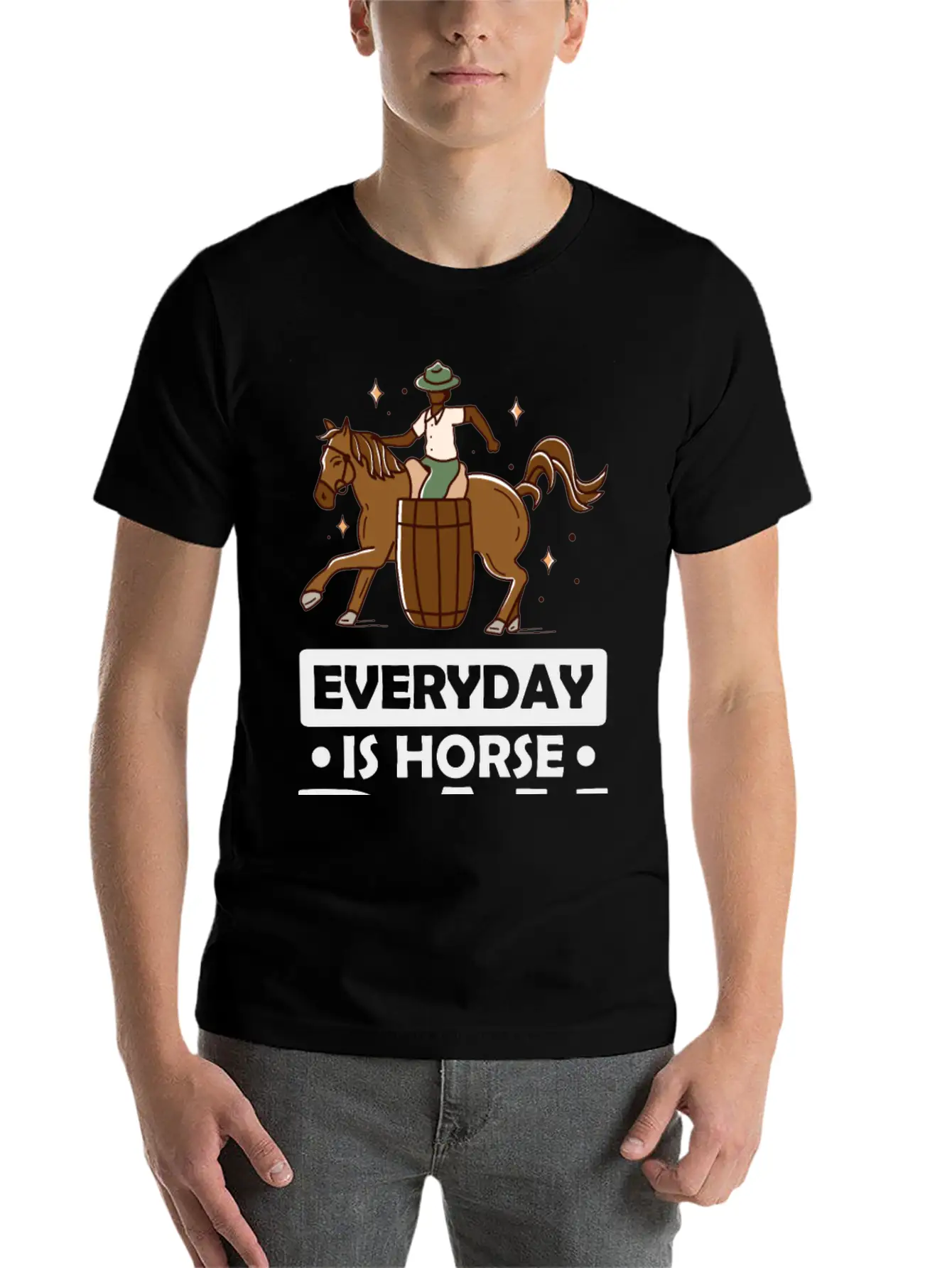 Everyday Is Horse Day Stylish Everyday T-Shirt – Unisex Basic Cotton Tee