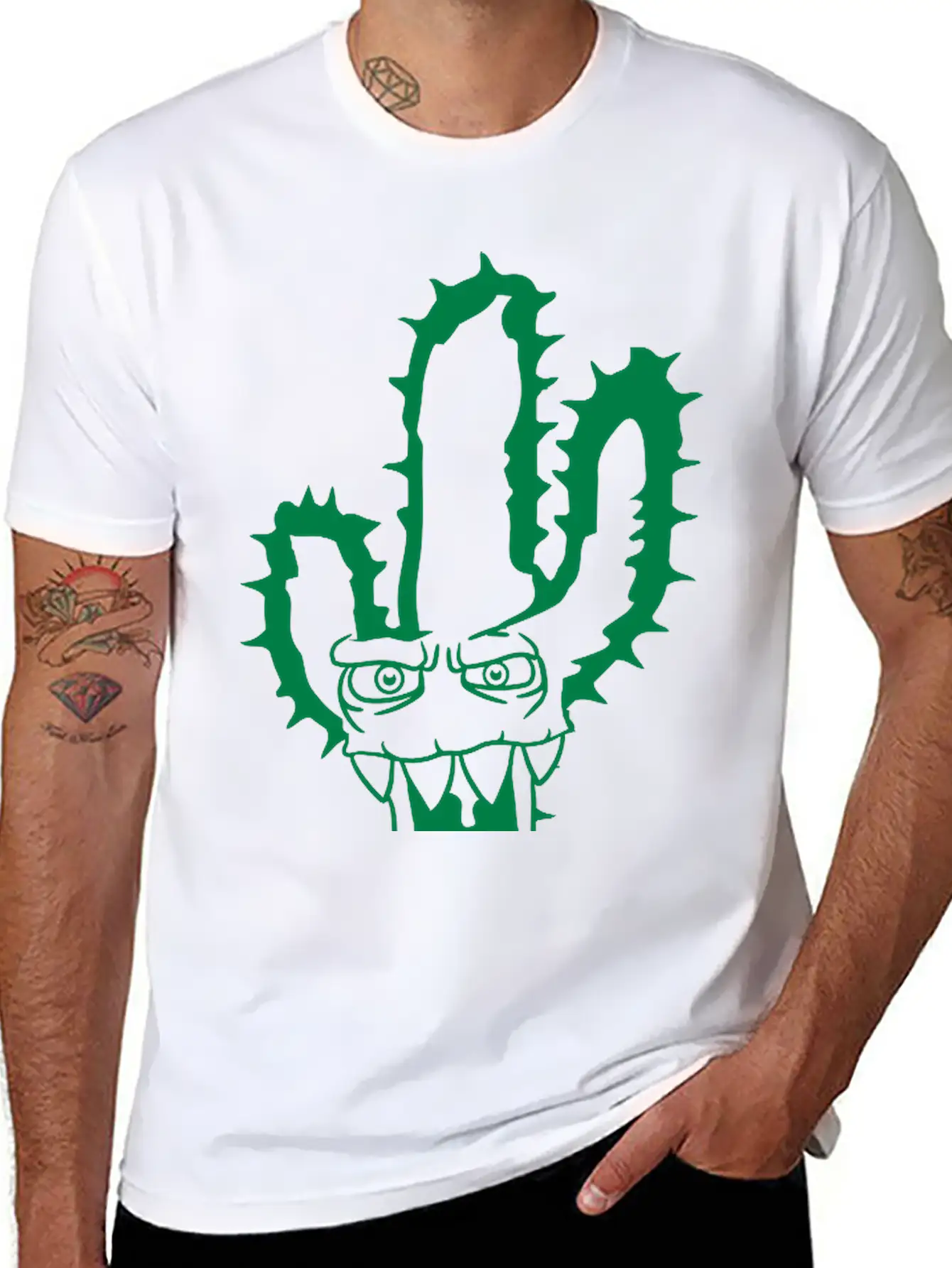 Evil Monster Face Eat Dangerously Funny Comic Cart Classic Cotton Tee – Unisex Comfort For Any Season