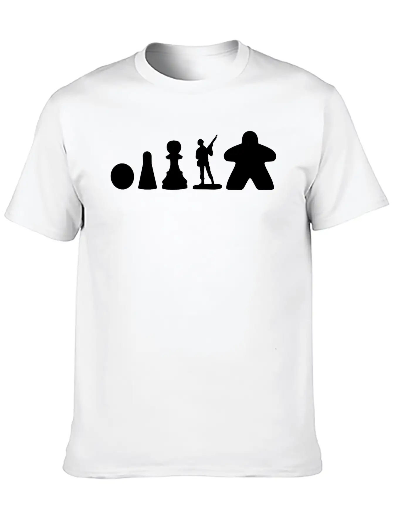 Evolution Of The Meeple Lightweight Cotton T-Shirt – Daily Comfort Graphic Shirt