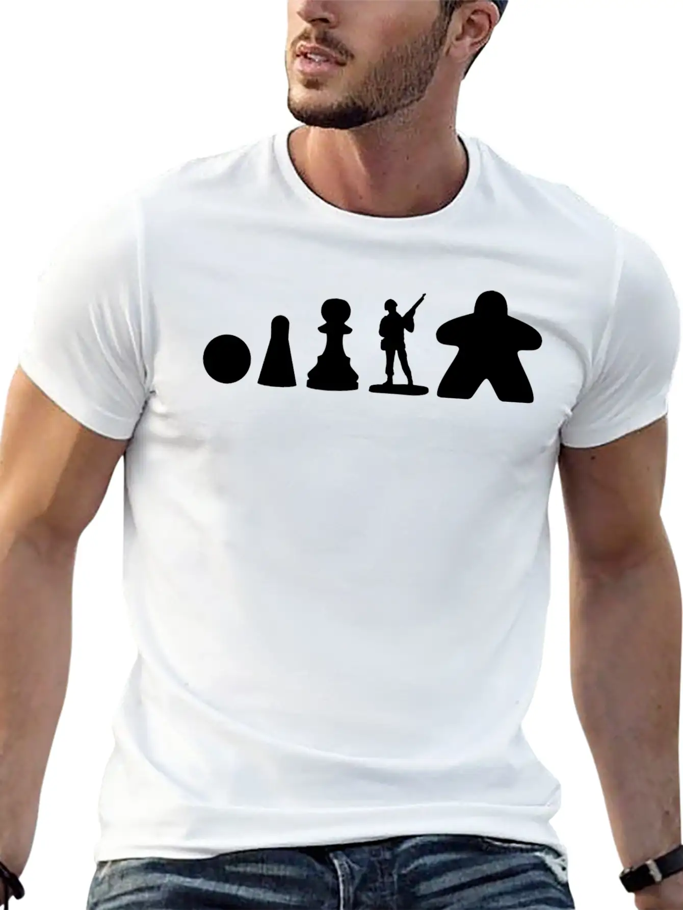 Evolution Of The Meeple Lightweight Cotton T-Shirt – Daily Comfort Graphic Shirt