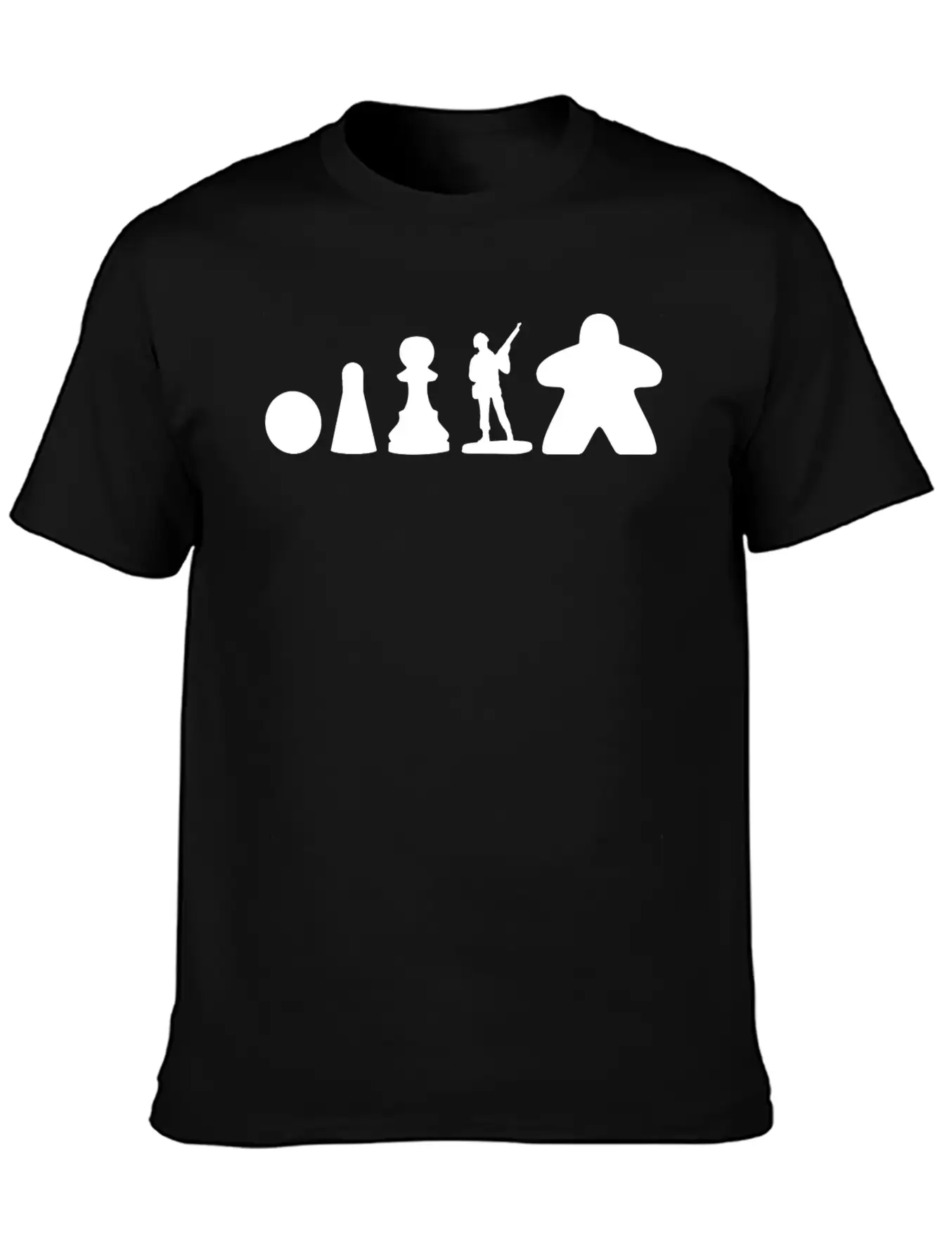 Evolution Of The Meeple Lightweight Cotton T-Shirt – Daily Comfort Graphic Shirt