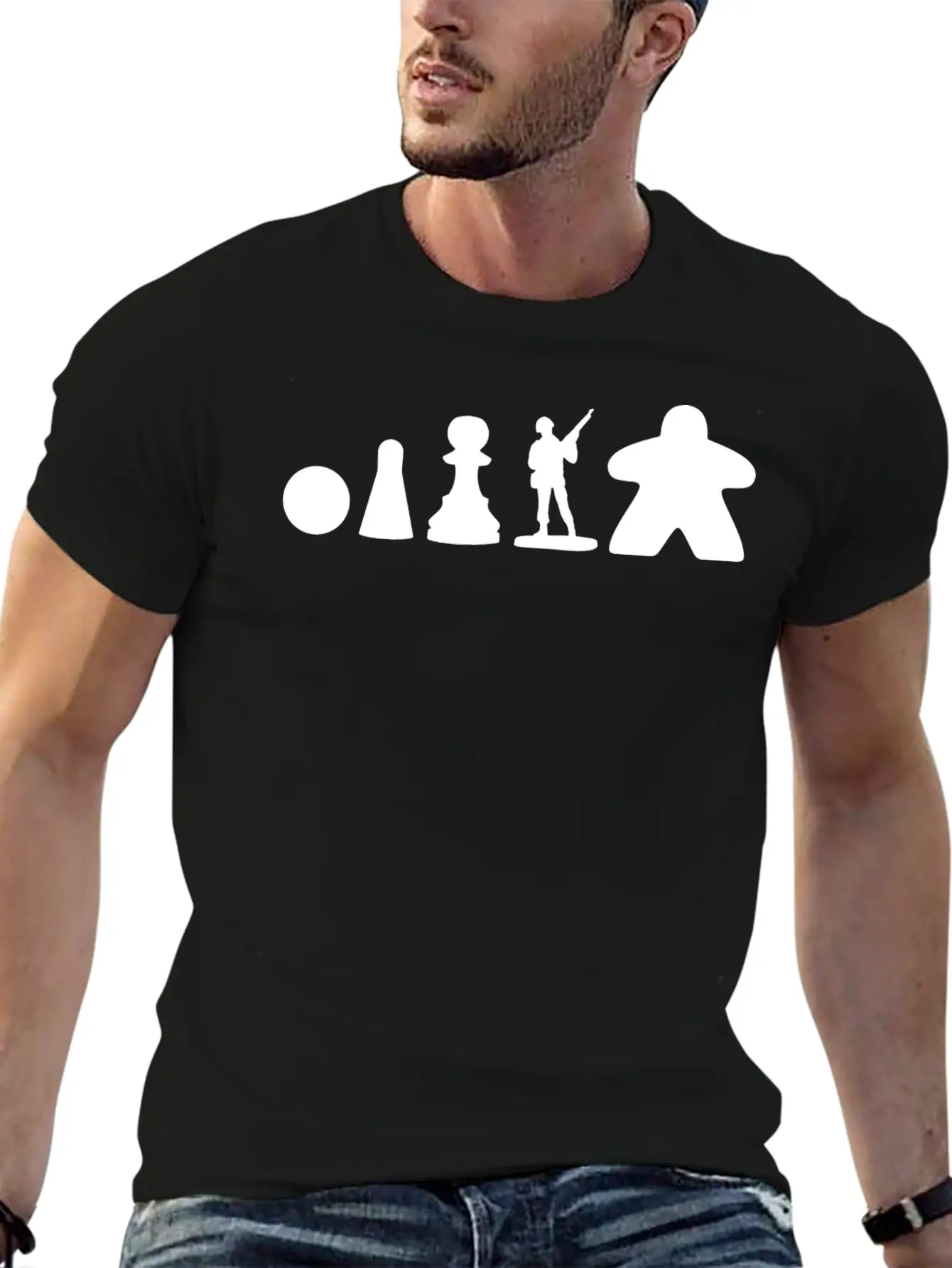 Evolution Of The Meeple Lightweight Cotton T-Shirt – Daily Comfort Graphic Shirt