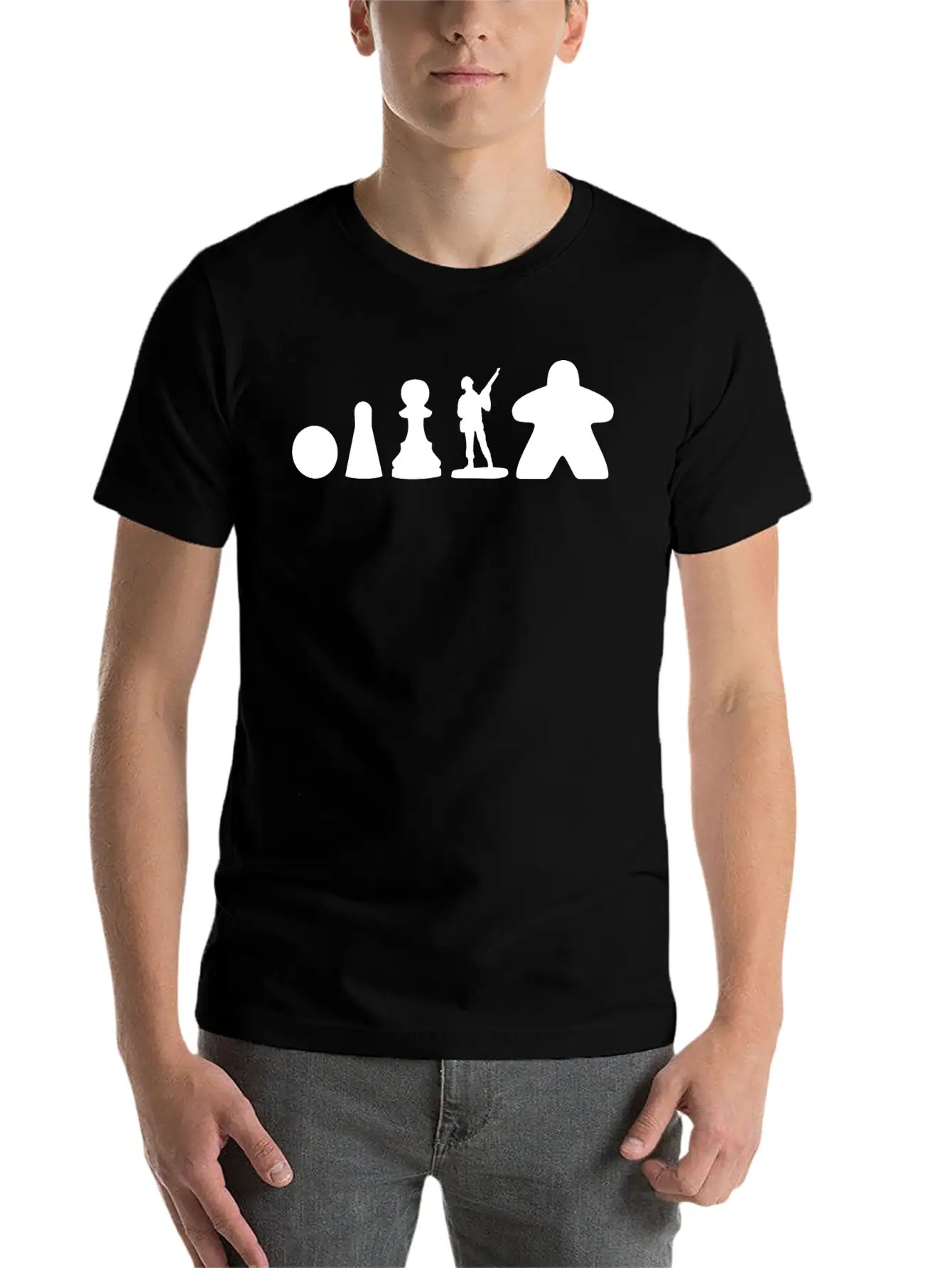 Evolution Of The Meeple Lightweight Cotton T-Shirt – Daily Comfort Graphic Shirt