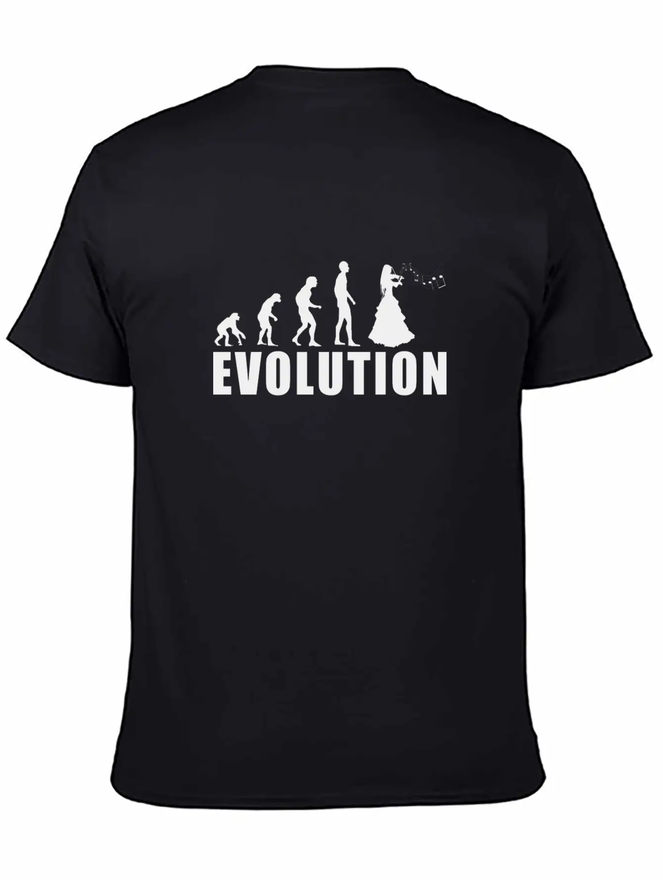 EVOLUTION Violinist Classical Fiddle Music Gift Relaxed Everyday Tee – Lightweight And Durable Cotton