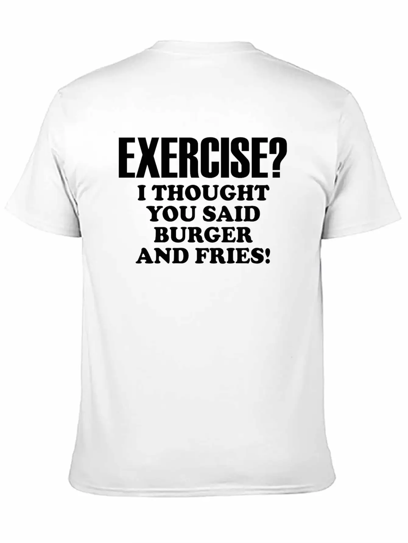 Exercise Burger And Fries Basic Graphic T-Shirt – Daily Comfort In Soft Cotton