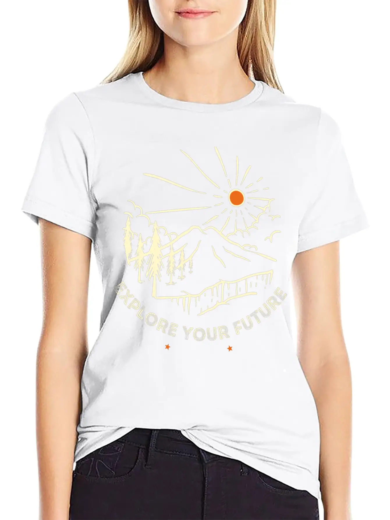 Explore Your Future Basic Graphic T-Shirt – Daily Comfort In Soft Cotton