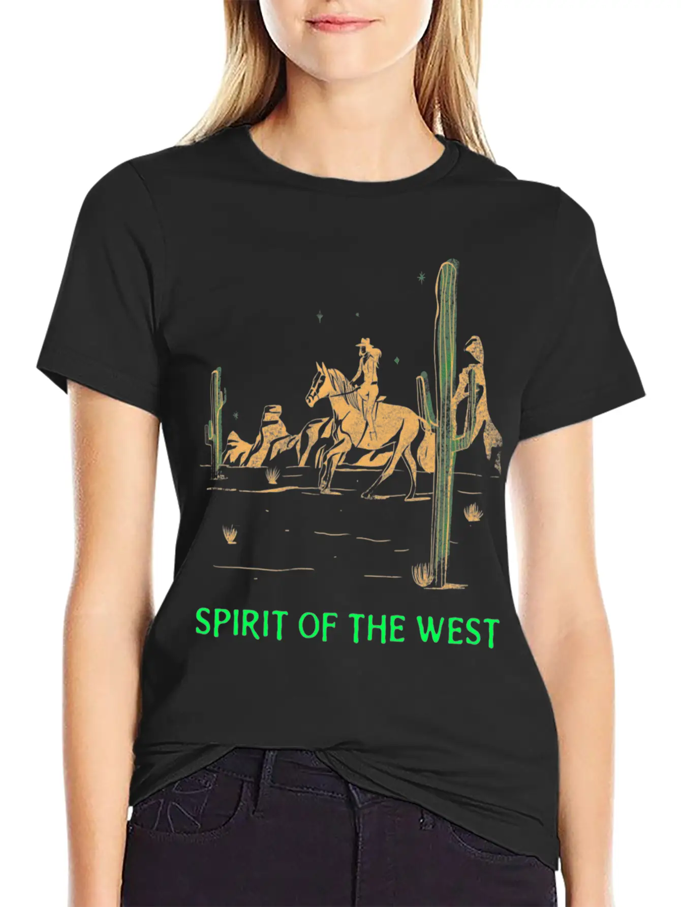 Far West Spirit Of The West Classic Cotton Tee – Unisex Comfort For Any Season