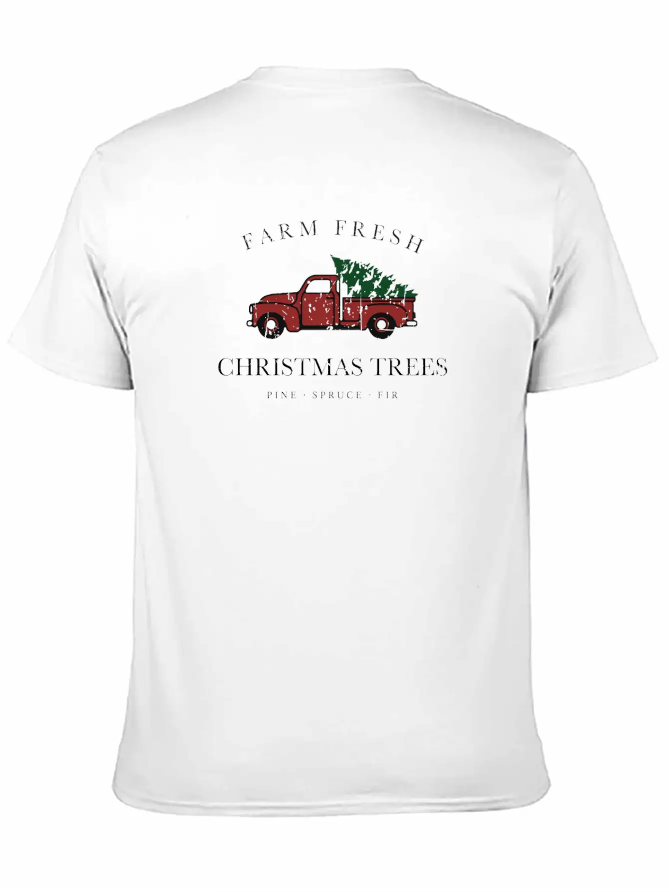 Farm Fresh Trees Vintage Truck Holiday For Christm Stylish Everyday T-Shirt – Unisex Basic Cotton Tee