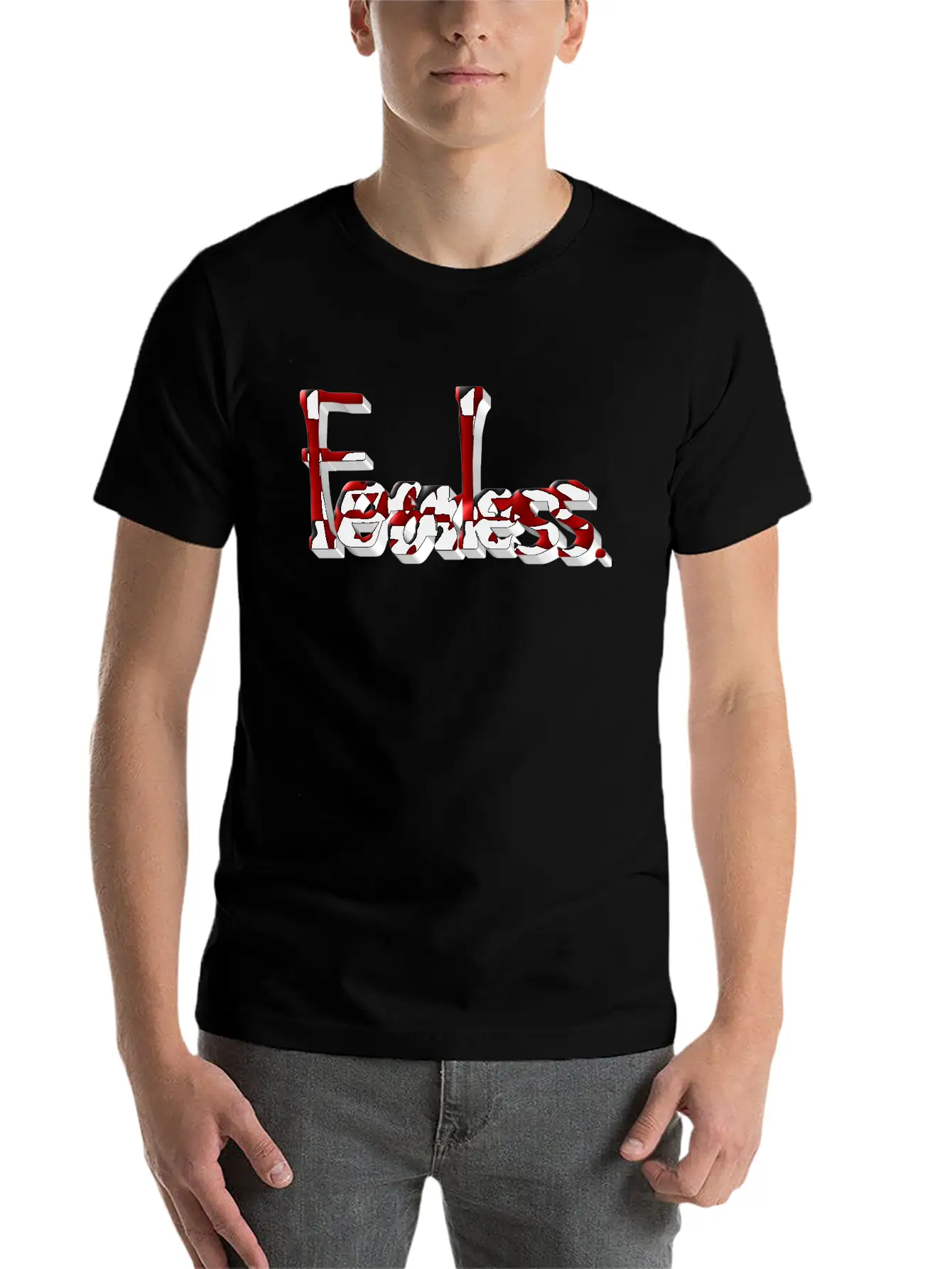 Fearless Lettering Stylish Everyday T-Shirt – Unisex Basic Cotton Tee