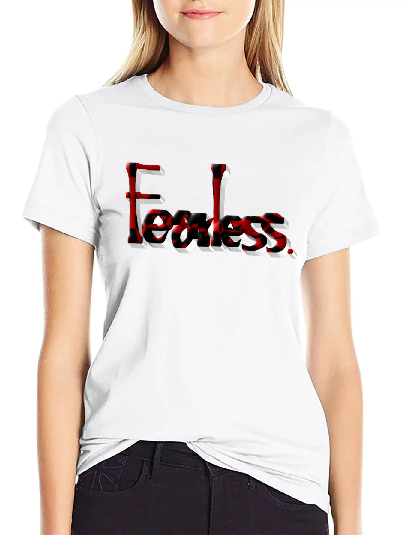 Fearless Lettering Stylish Everyday T-Shirt – Unisex Basic Cotton Tee