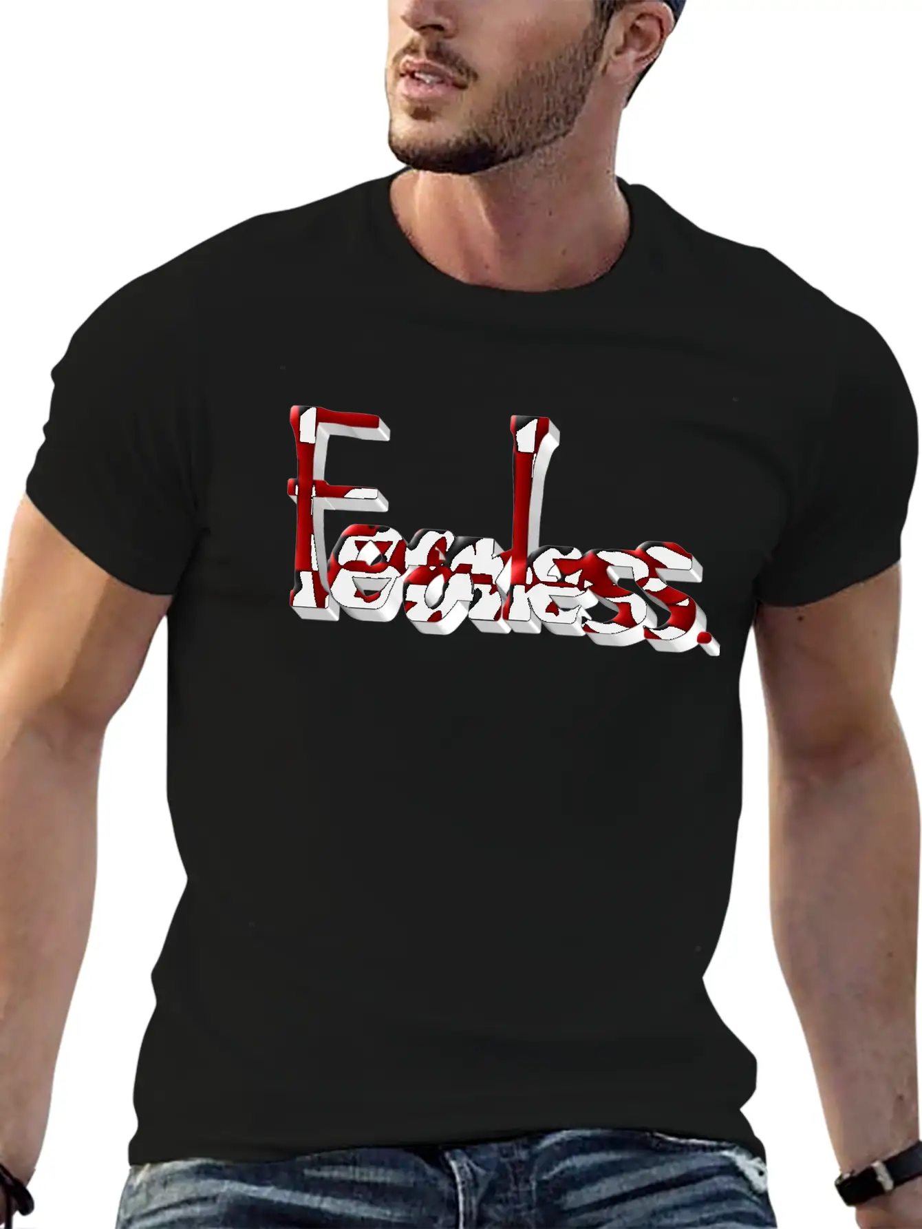 Fearless Lettering Stylish Everyday T-Shirt – Unisex Basic Cotton Tee