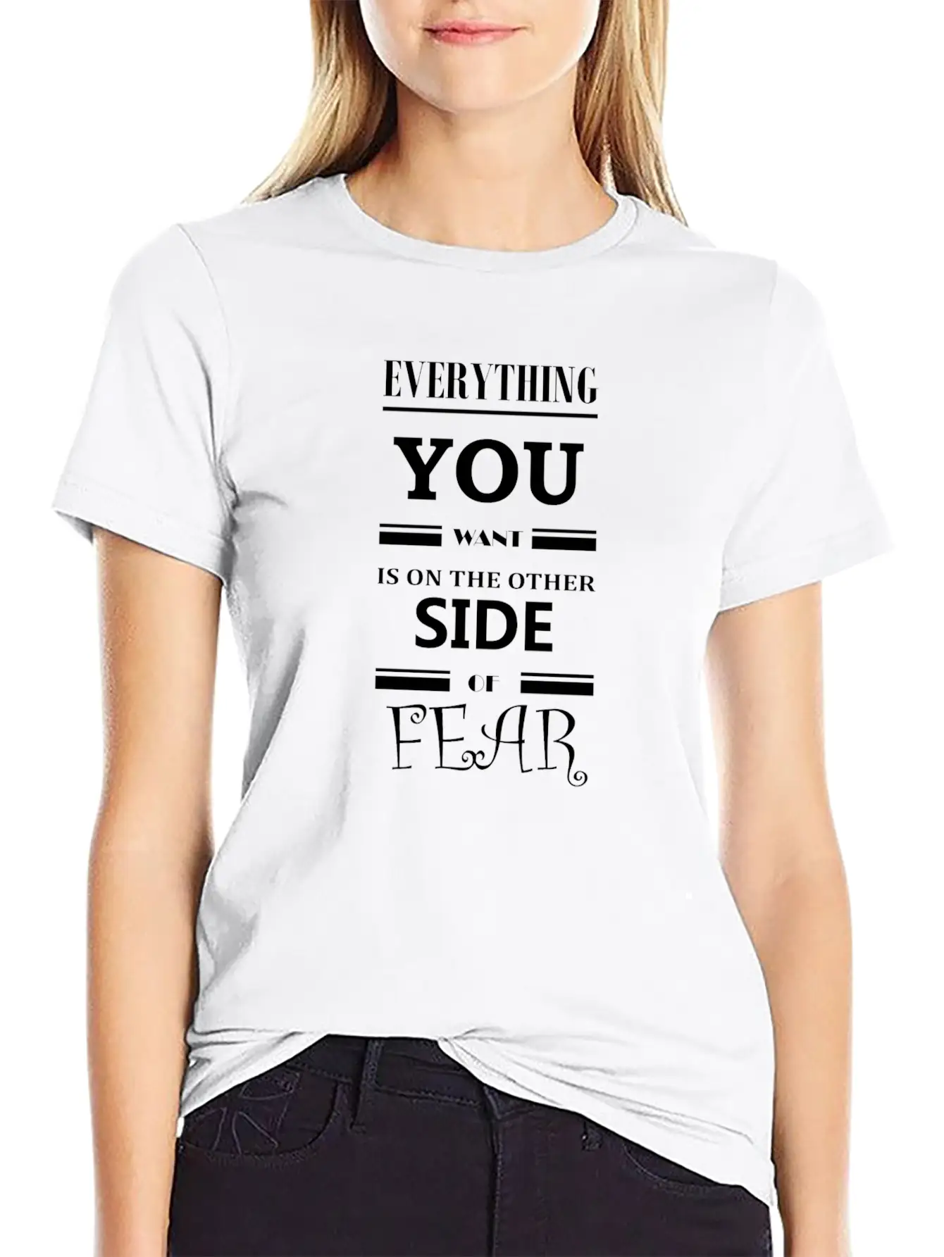 Fearless Quote Stylish Everyday T-Shirt – Unisex Basic Cotton Tee